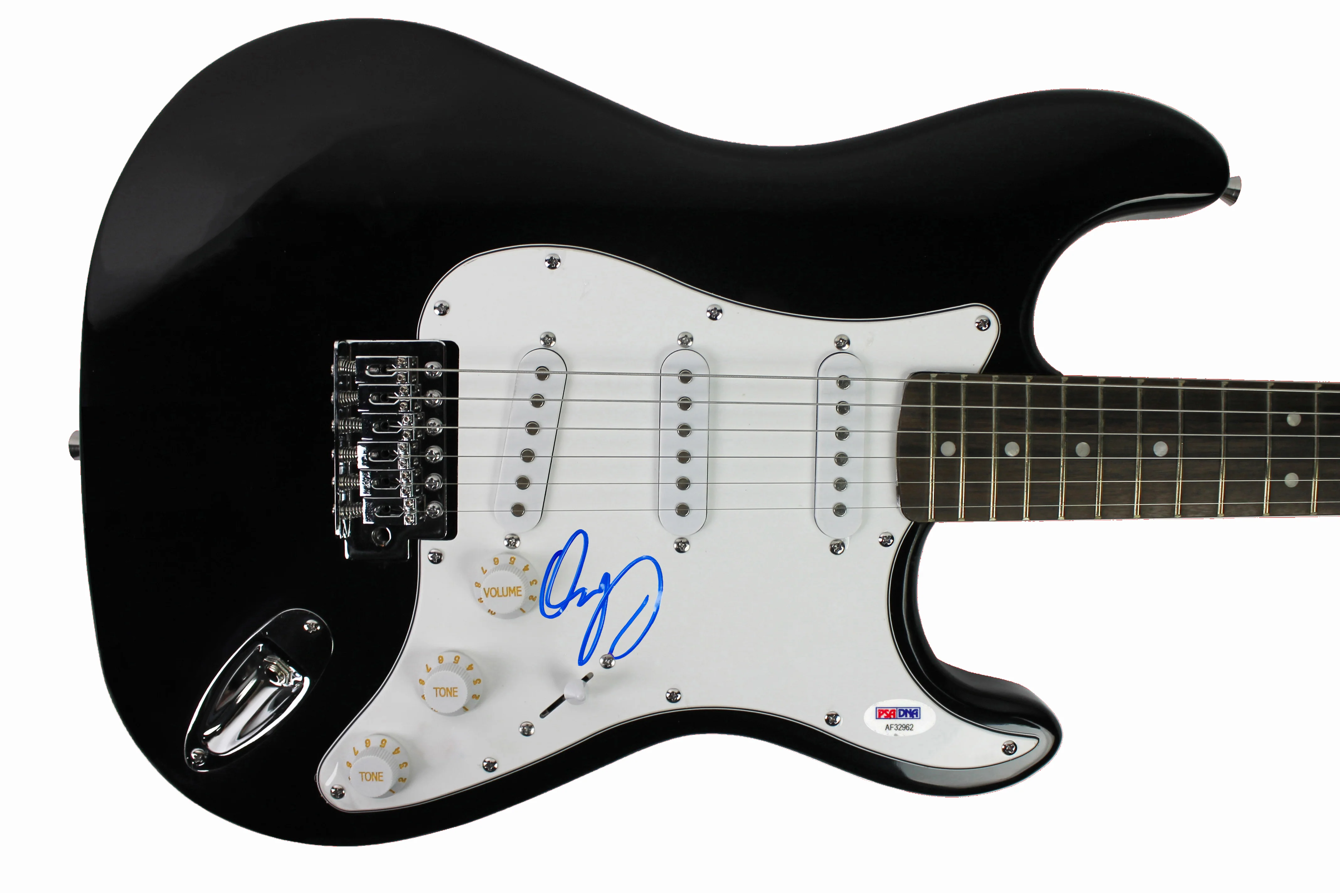 Dennis DeYoung Styx Authentic Signed Black Electric Guitar PSA/DNA #AF32962