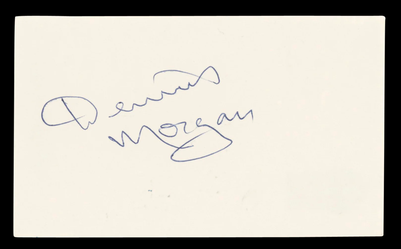 Dennis Morgan Christmas in Connecticut Signed 3x5 Index Card BAS #BV03258 - Image 2