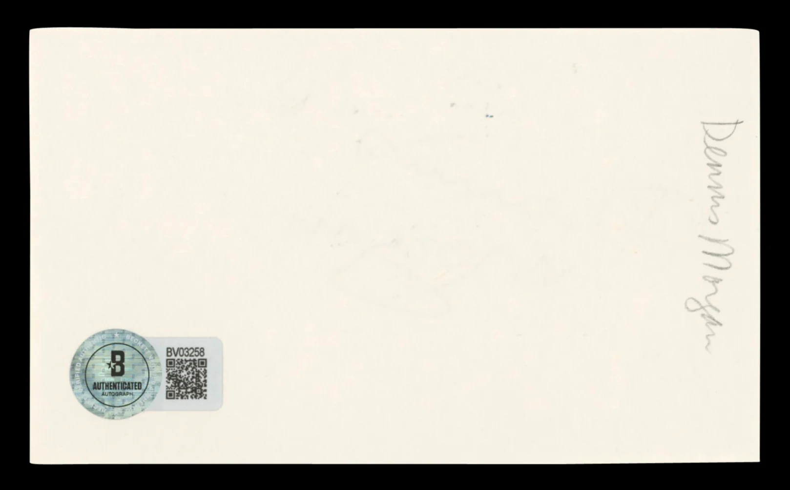 Dennis Morgan Christmas in Connecticut Signed 3x5 Index Card BAS #BV03258 - Image 3