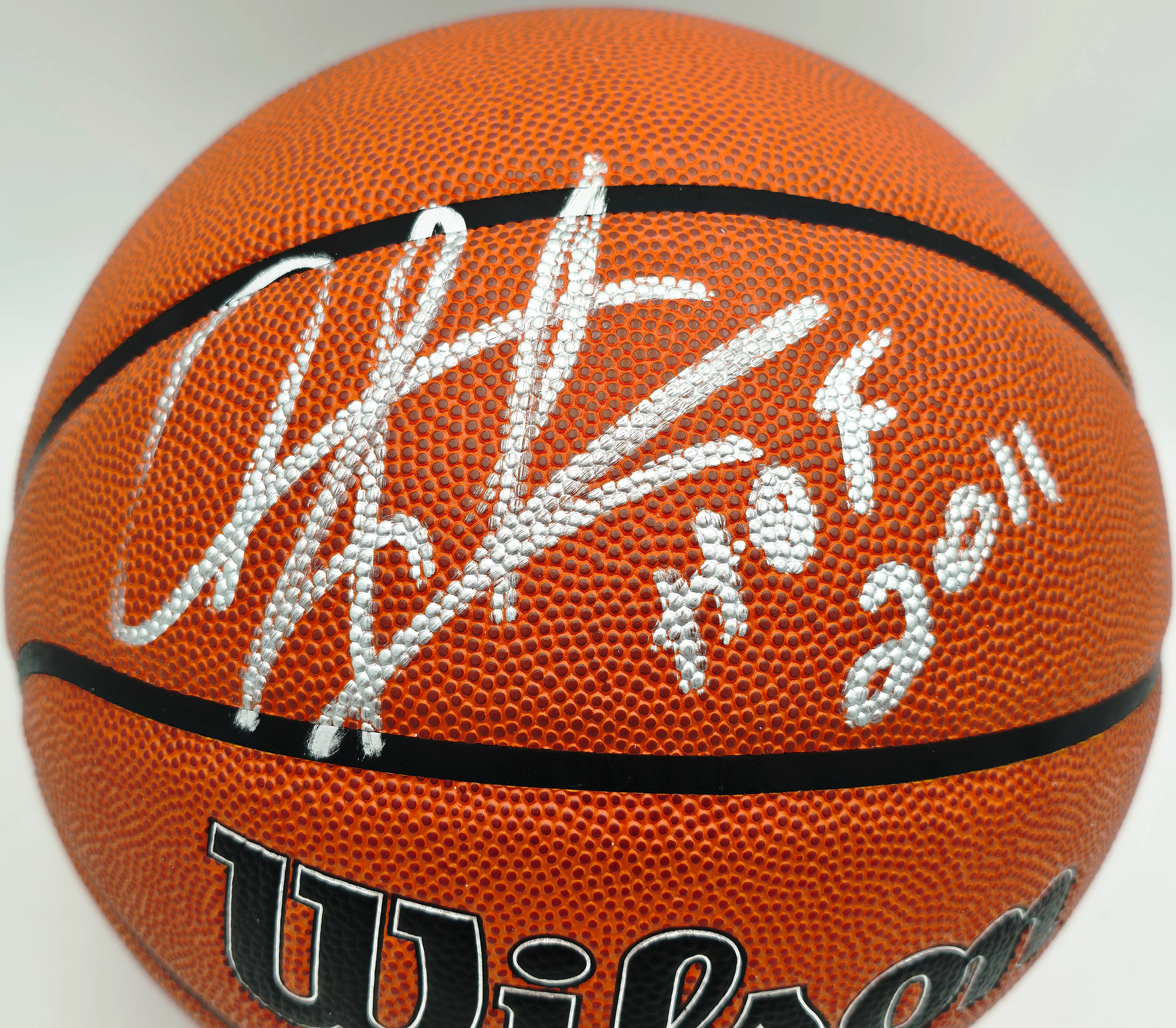 Dennis Rodman Autographed Authentic Indoor/Outdoor Basketball Chicago Bulls "HOF 2011" Beckett BAS Witness Stock #256866 - Image 2