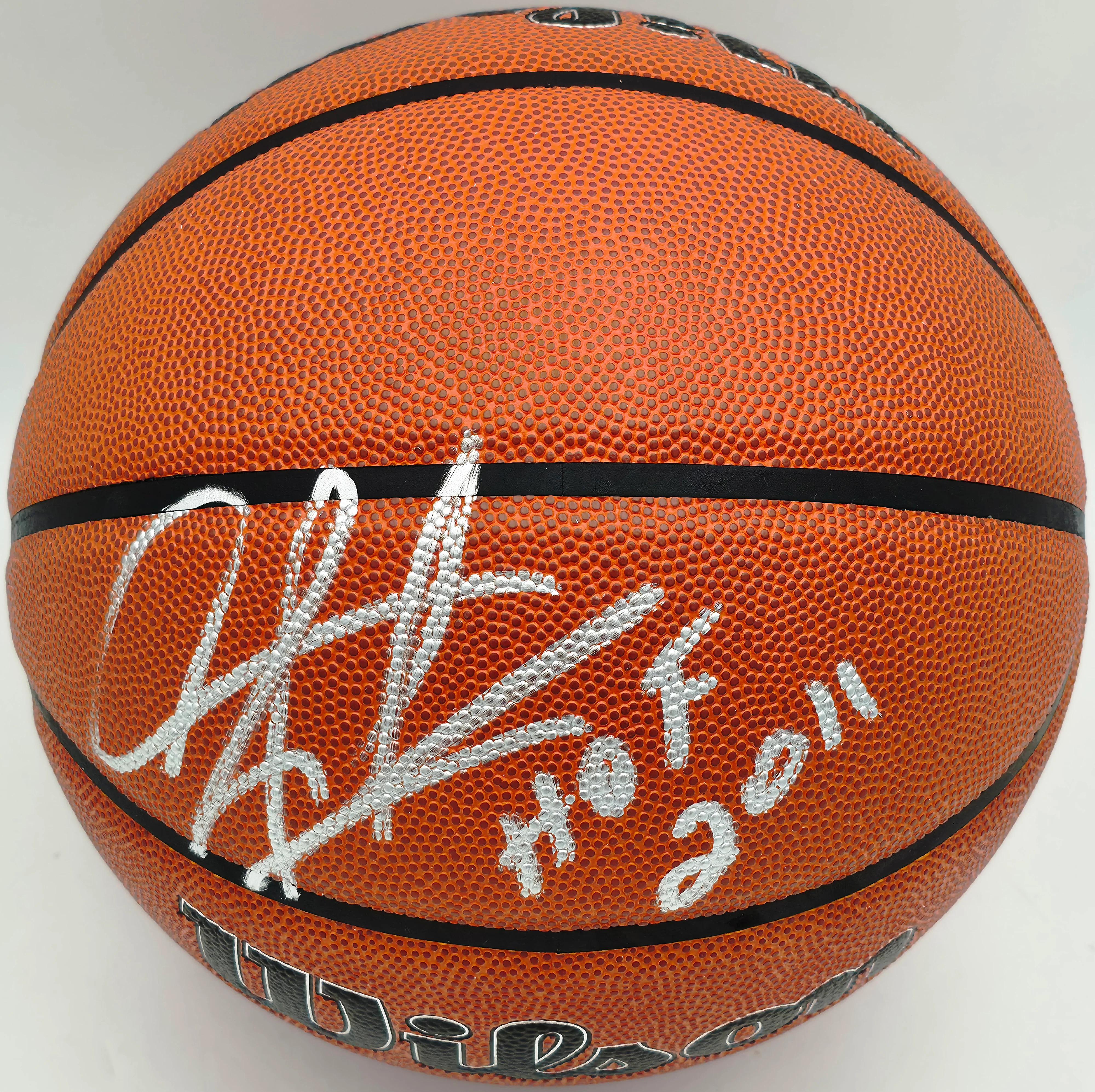 Dennis Rodman Autographed Authentic Indoor/Outdoor Basketball Chicago Bulls "HOF 2011" Beckett BAS Witness Stock #256866 - Image 5