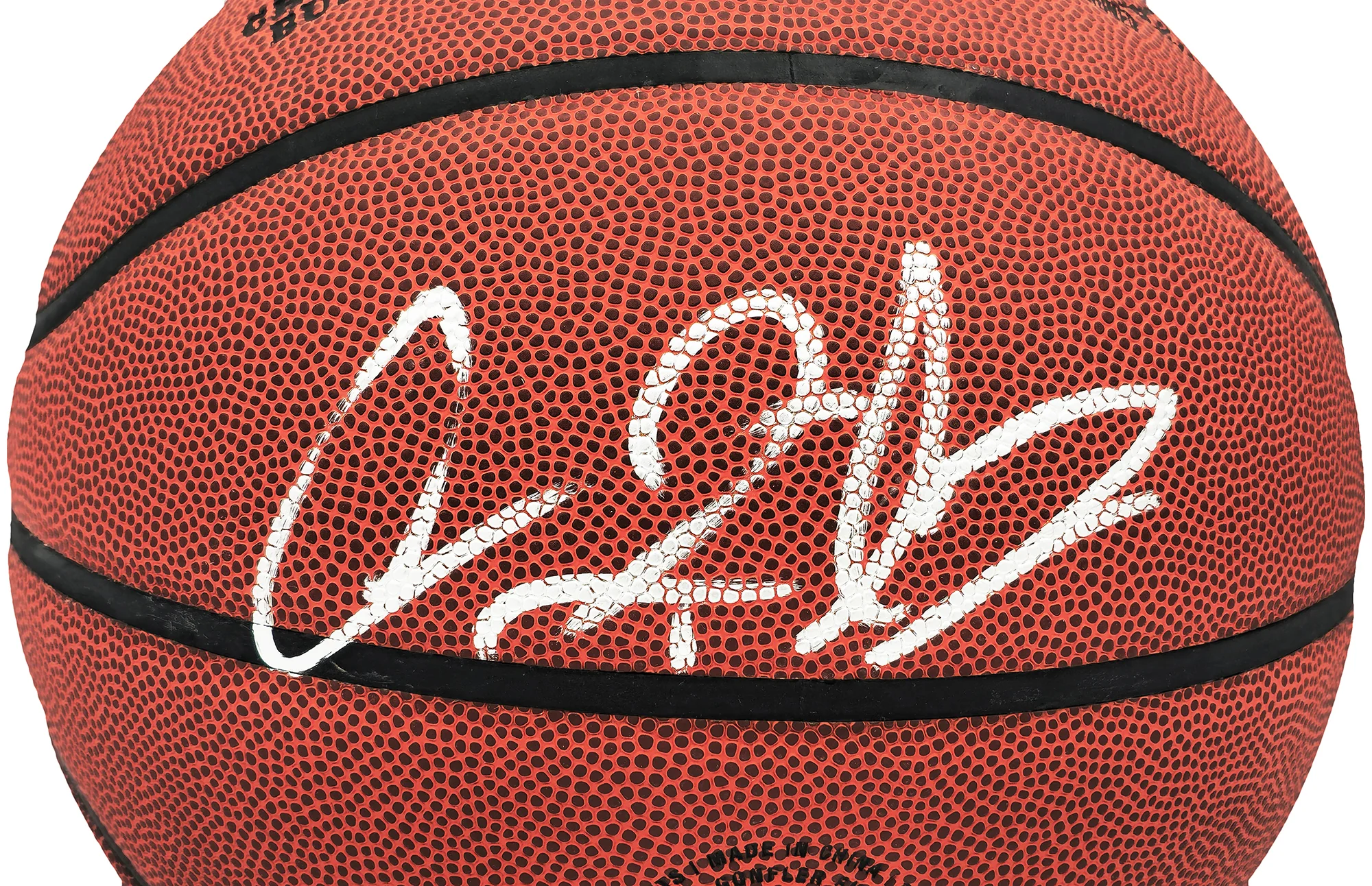 Dennis Rodman Autographed Composite Leather Chicago Bulls Logo Basketball Beckett BAS Witness Stock #224809 - Image 2