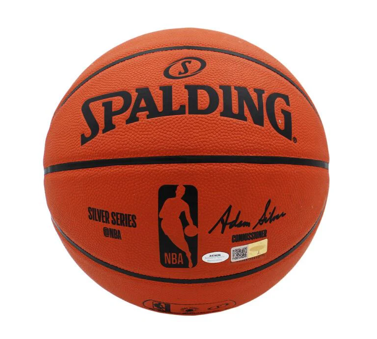 Dennis Rodman Autographed Spaulding Silver Series NBA Basketball - Image 2