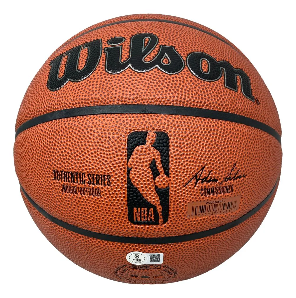 Dennis Rodman Chicago Bulls Signed NBA Wilson I/O Basketball BAS - Image 2