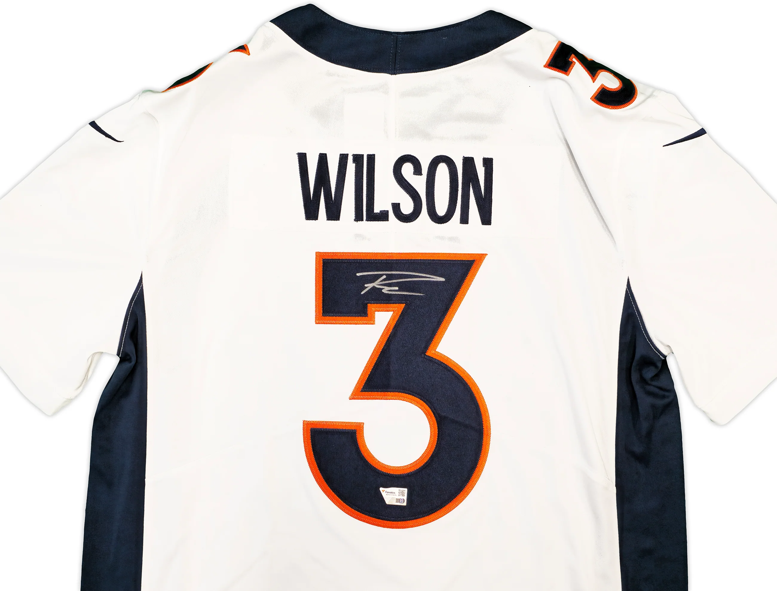 Denver Broncos Russell Wilson Autographed White Nike Limited Jersey Size L Fanatics Holo Stock #227958 - Image 3