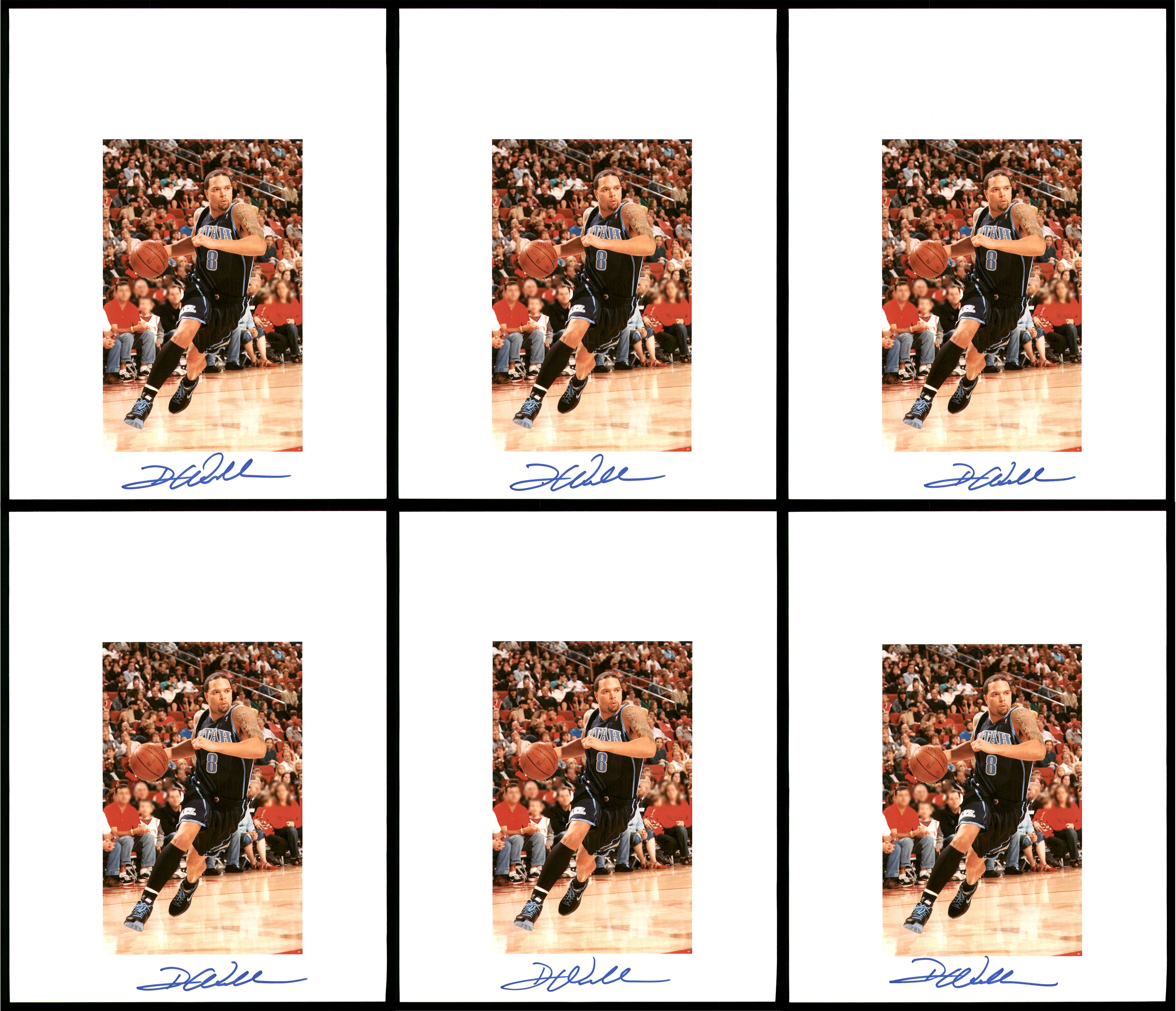 Deron Williams Autographed 8.5x11 Photo 12 Count Lot Utah Jazz SKU #194023