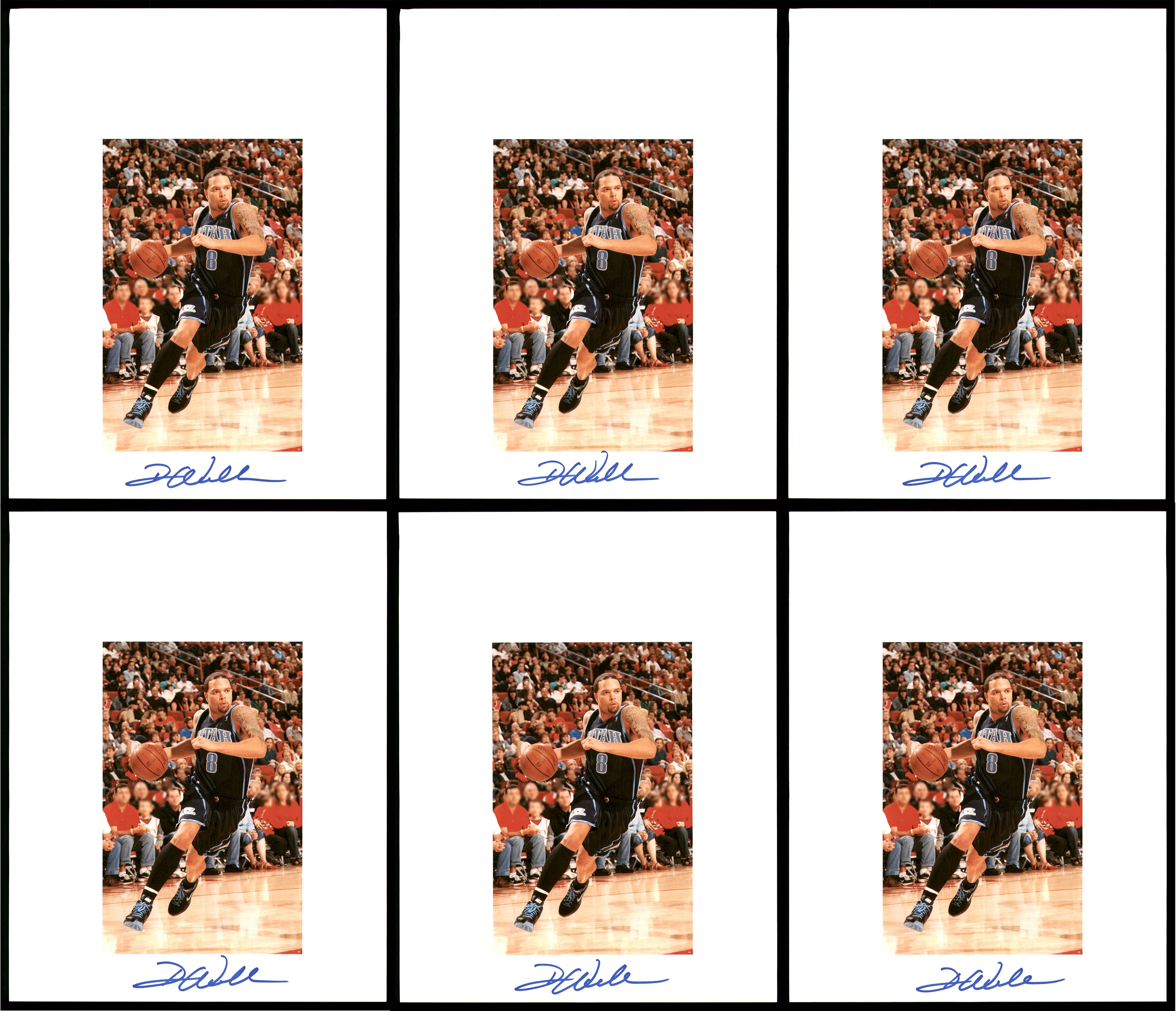 Deron Williams Autographed 8.5x11 Photo 12 Count Lot Utah Jazz SKU #194023 - Image 2