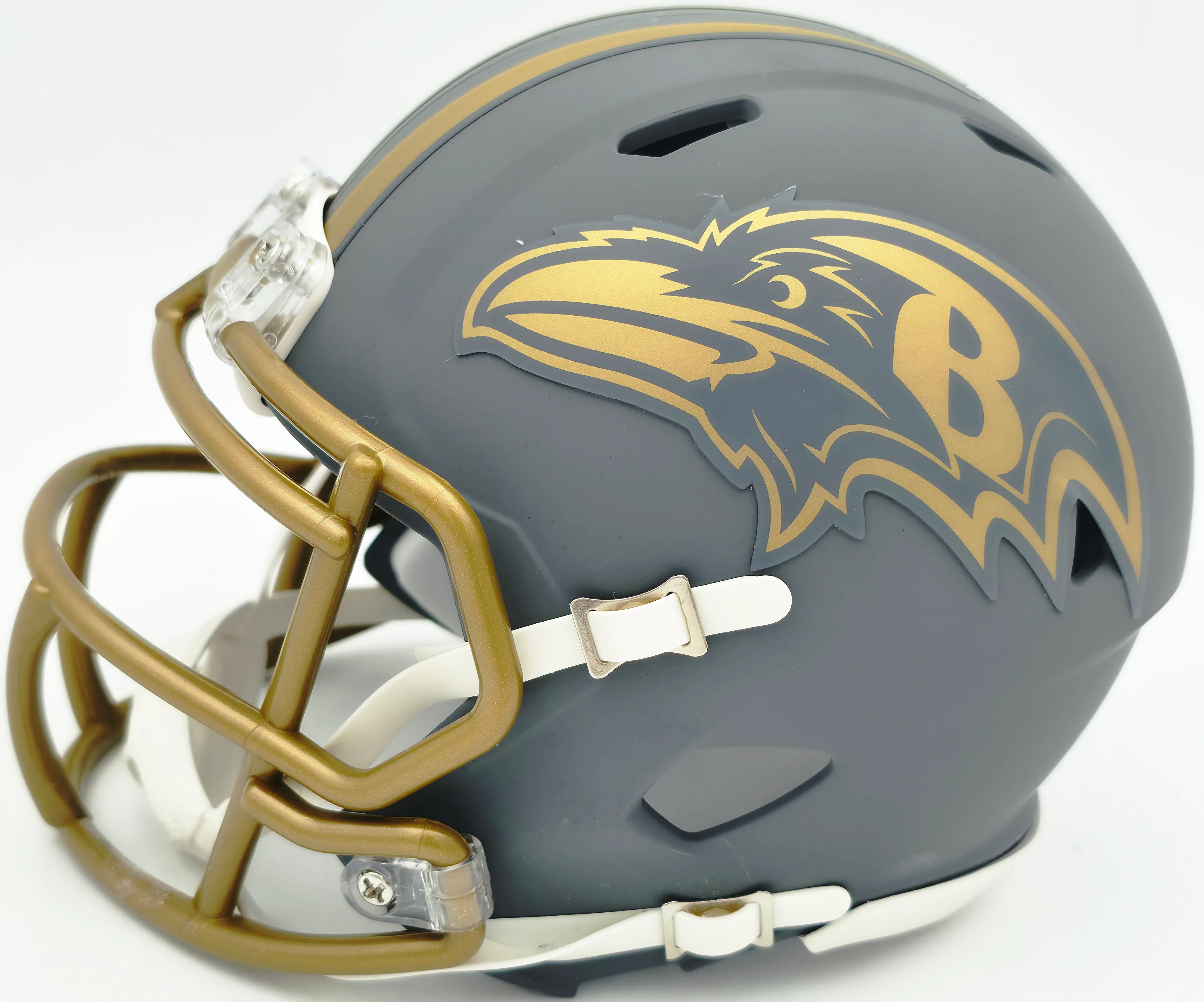 Derrick Henry Autographed Baltimore Ravens Slate Gray Speed Mini Helmet Beckett BAS Witness Stock #261818 - Image 5