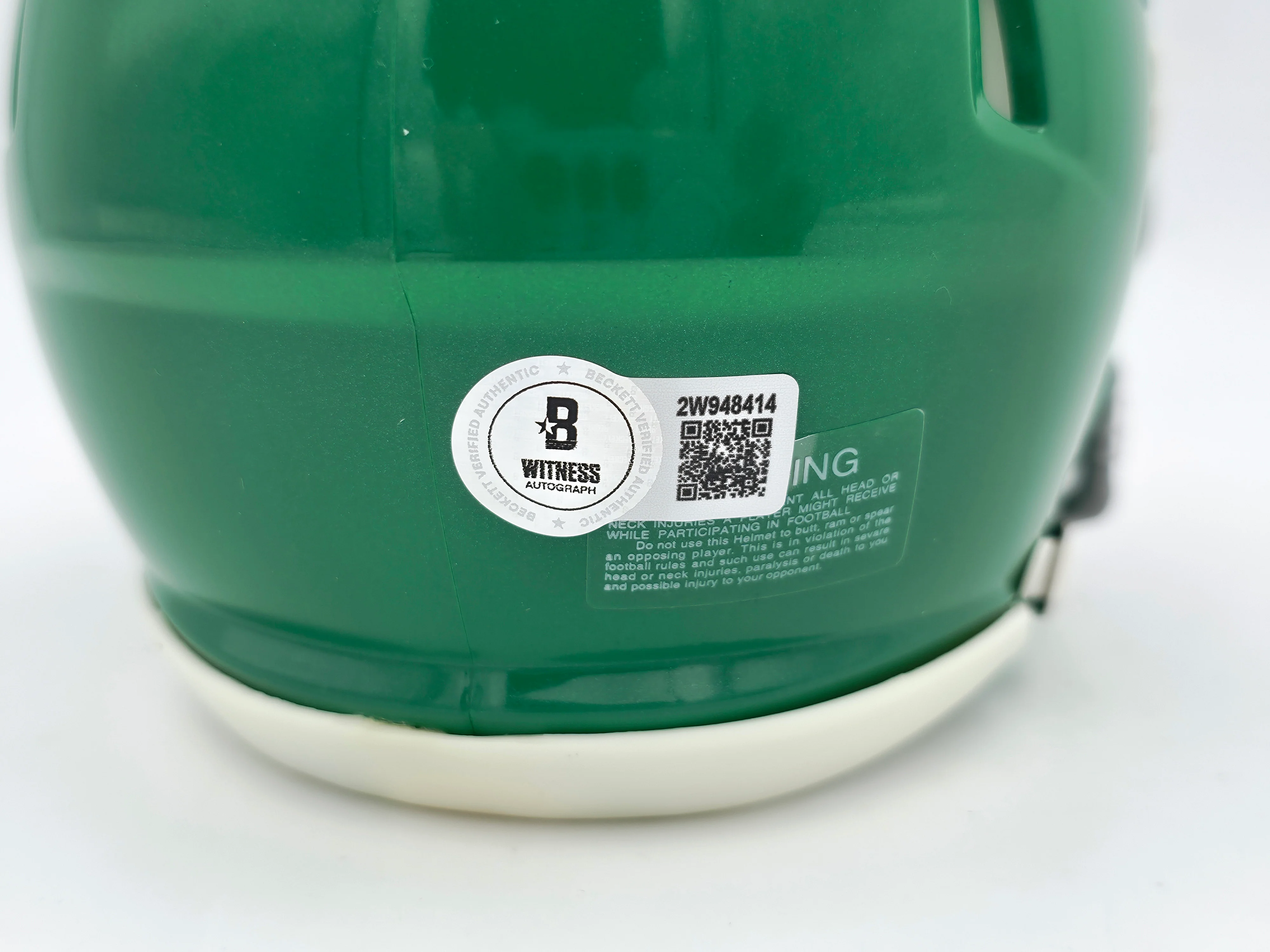 DeSean Jackson Autographed Philadelphia Eagles 2023 Alternate Kelly Green Speed Mini Helmet Beckett BAS Witness Stock #243641 - Image 5