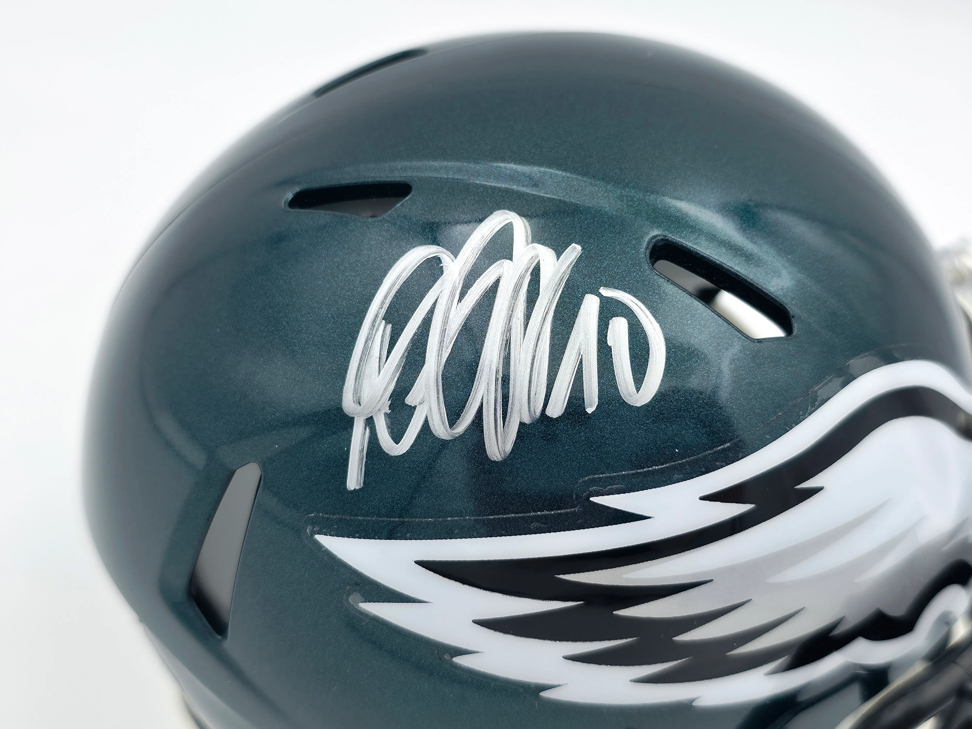 DeSean Jackson Autographed Philadelphia Eagles Green Speed Mini Helmet Beckett BAS Witness Stock #243638 - Image 2