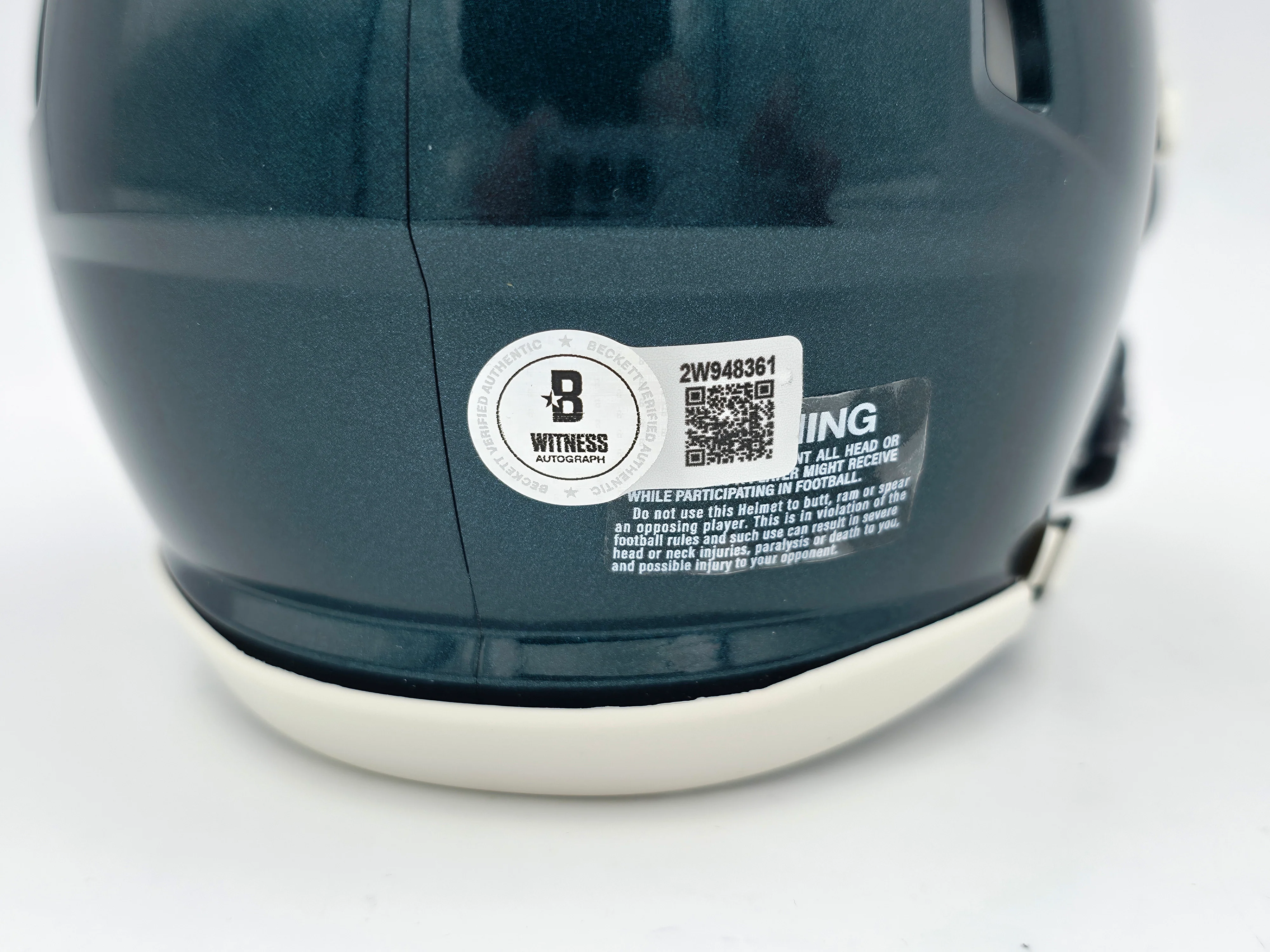 DeSean Jackson Autographed Philadelphia Eagles Green Speed Mini Helmet Beckett BAS Witness Stock #243638 - Image 5