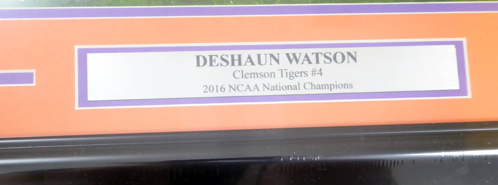 Deshaun Watson Autographed Framed 16x20 Photo Clemson Tigers Beckett BAS Stock #123721 - Image 4