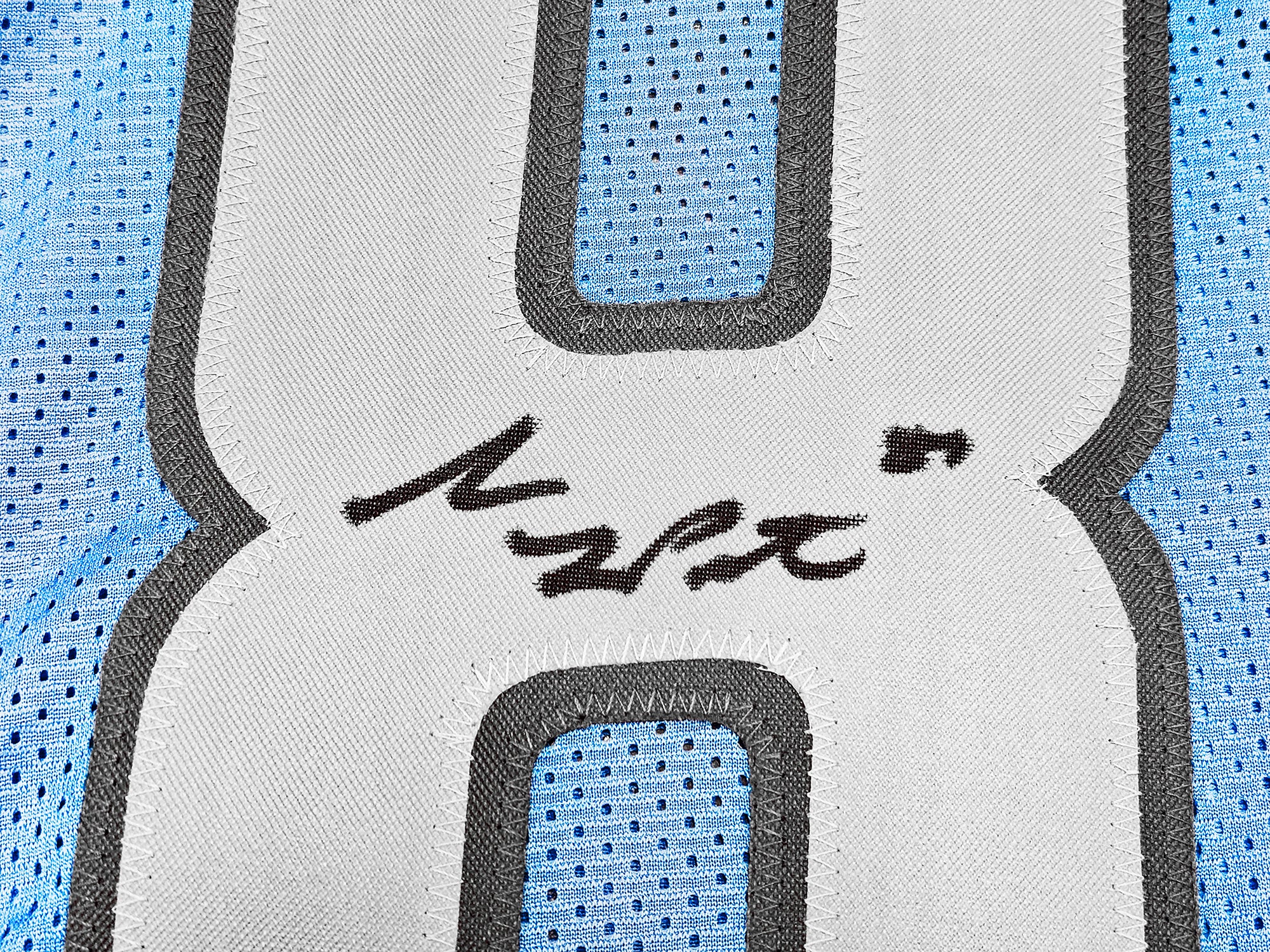 Detroit Lions Sam LaPorta Autographed Blue Jersey Beckett BAS Witness Stock #225898 - Image 4