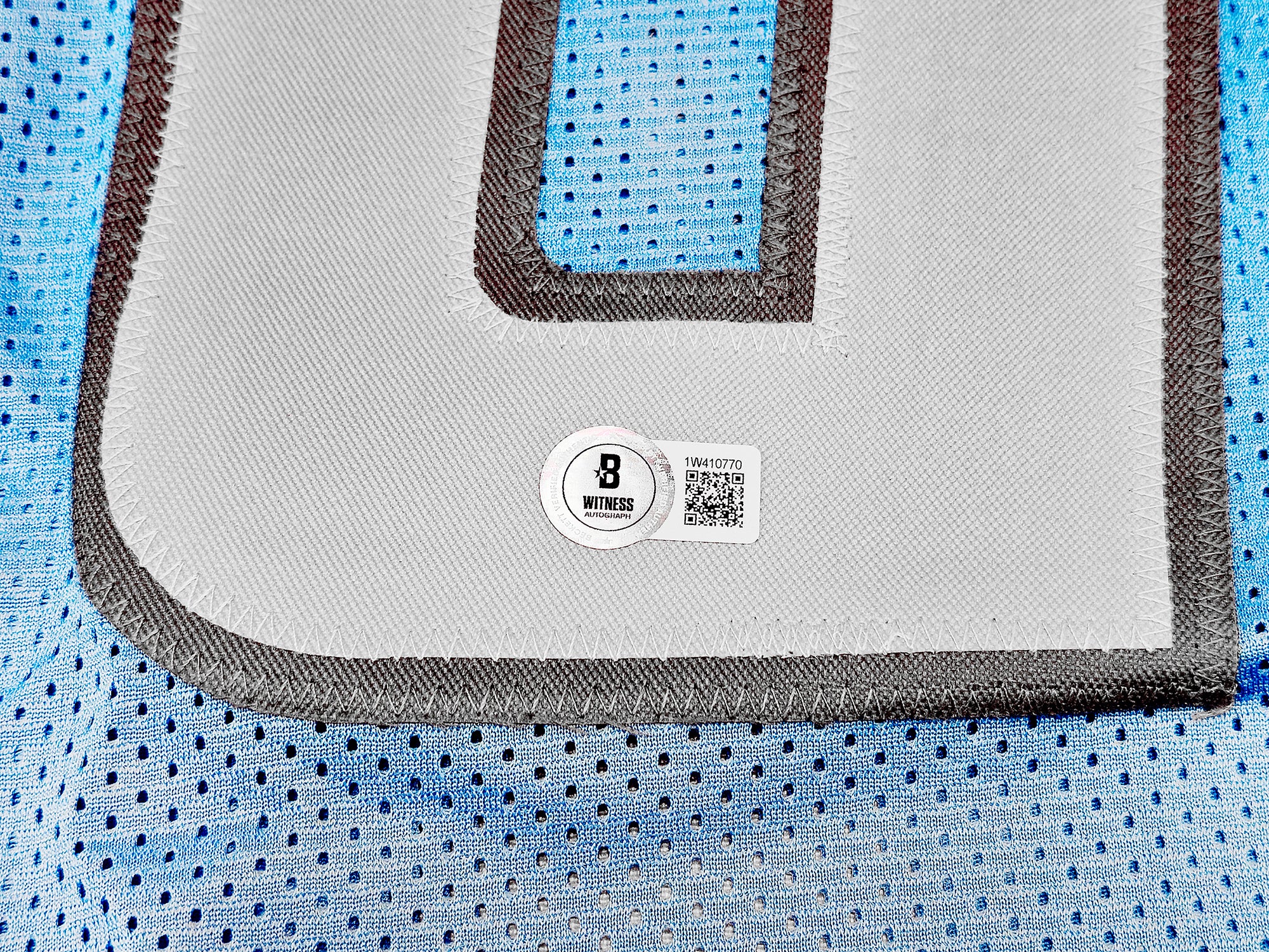 Detroit Lions Sam LaPorta Autographed Blue Jersey Beckett BAS Witness Stock #225898 - Image 5