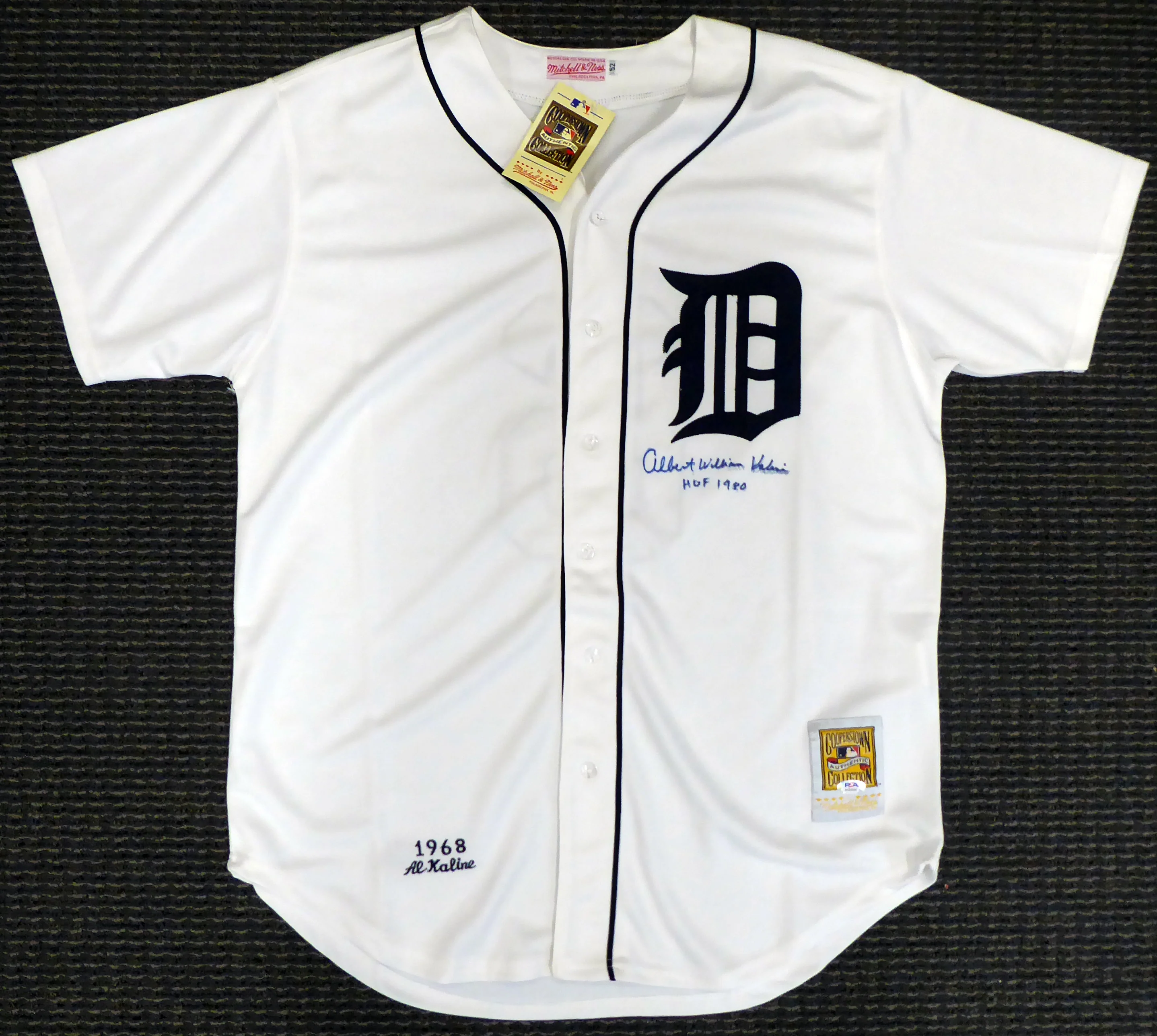Detroit Tigers Al Kaline Autographed Mitchell & Ness White Jersey "Full Name & HOF 1980" PSA/DNA #AK24236 - Image 2