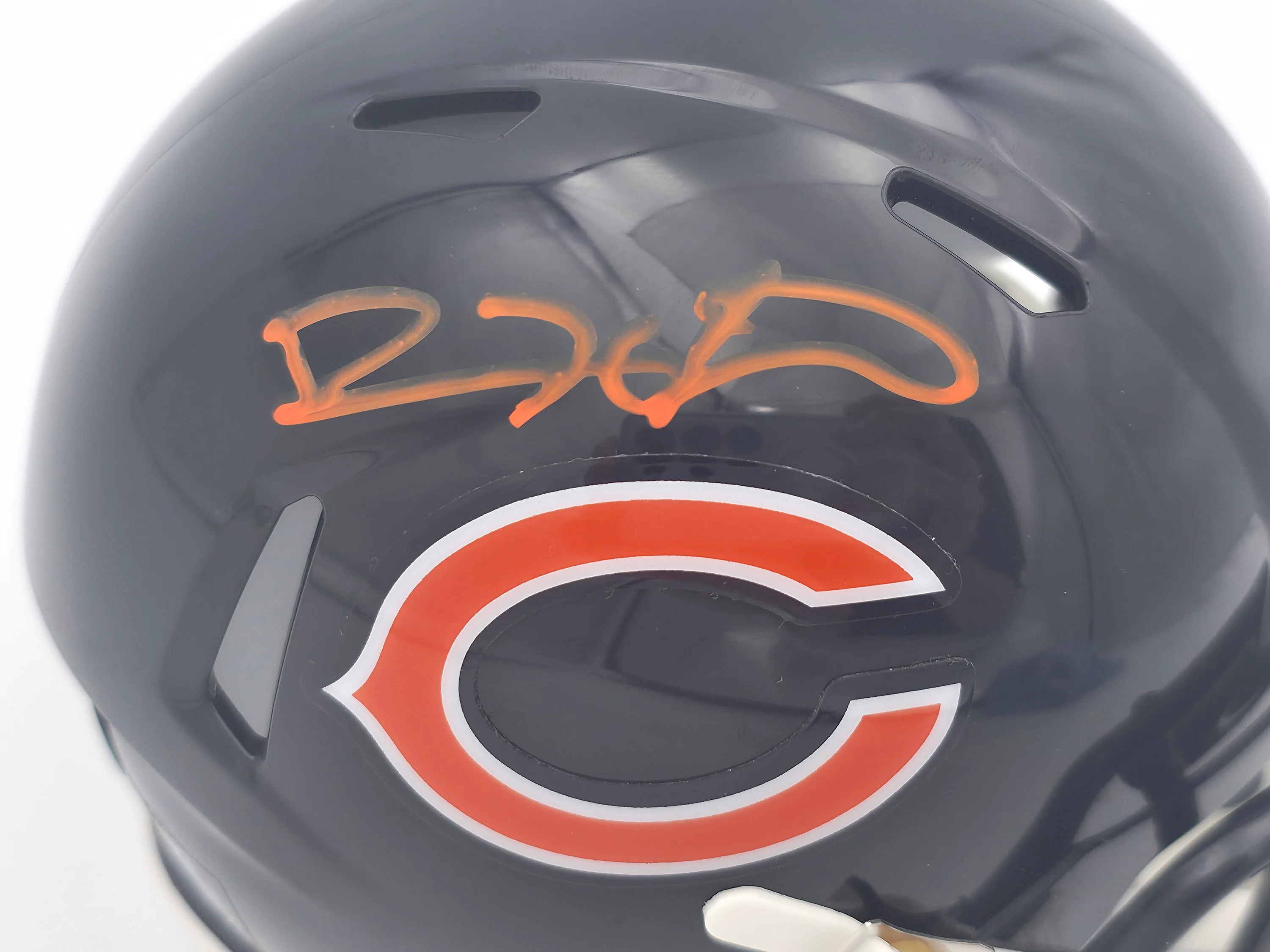 Devin Hester Autographed Chicago Bears Blue Speed Mini Helmet Beckett BAS QR #BS46487 - Image 2