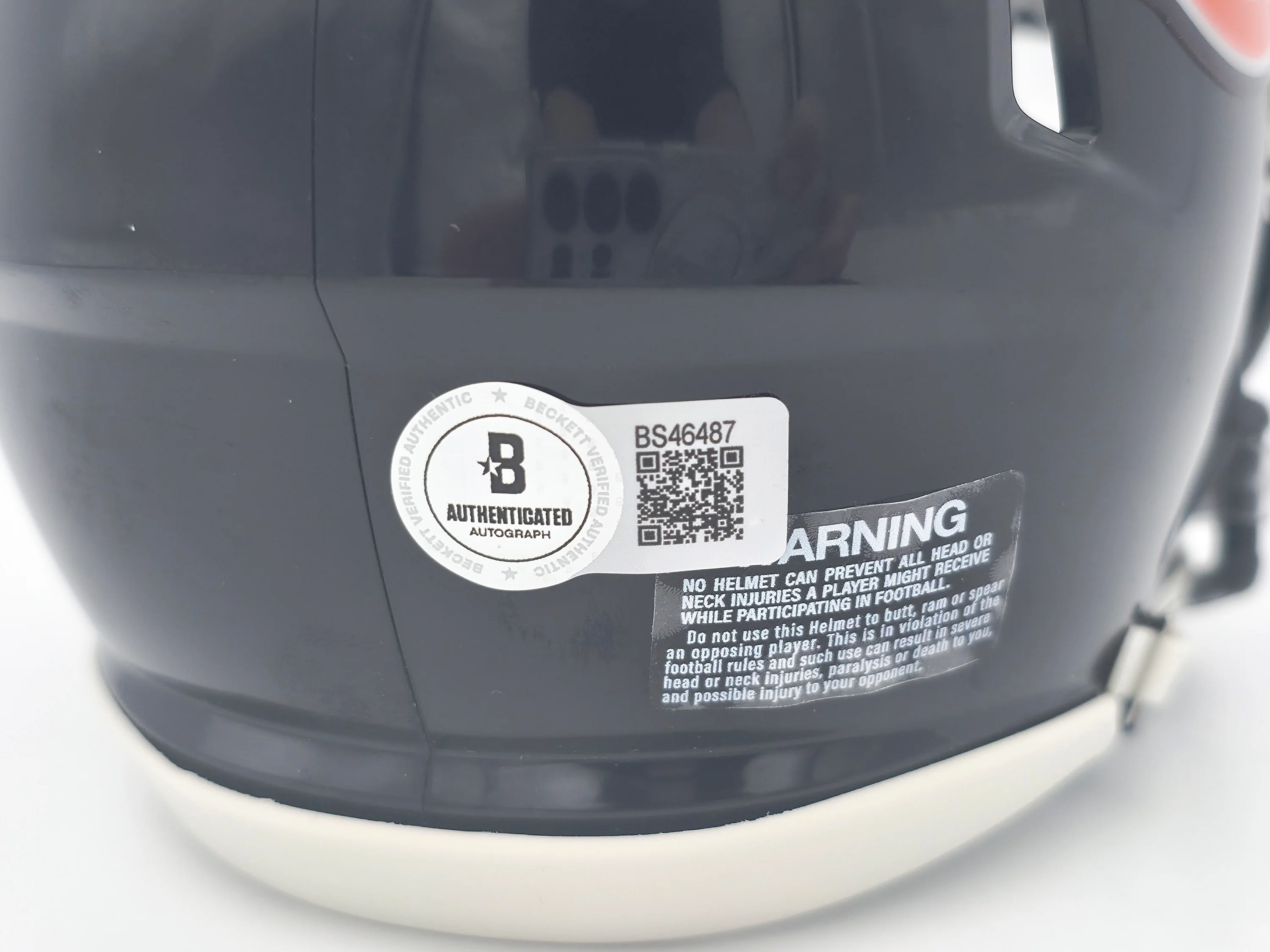 Devin Hester Autographed Chicago Bears Blue Speed Mini Helmet Beckett BAS QR #BS46487 - Image 5