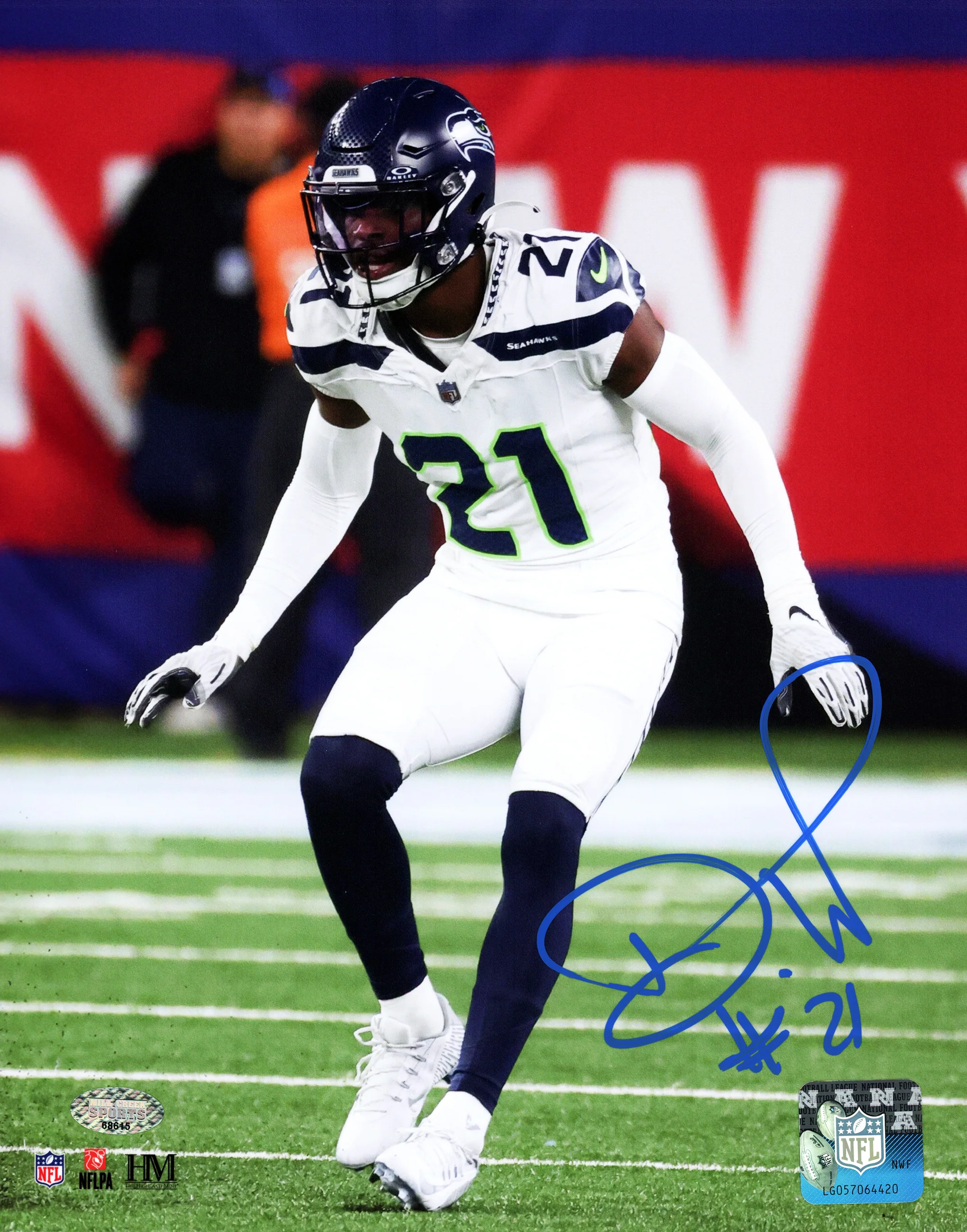 Devon Witherspoon Autographed Framed 8x10 Photo Seattle Seahawks MCS Holo Stock #256680 - Image 2