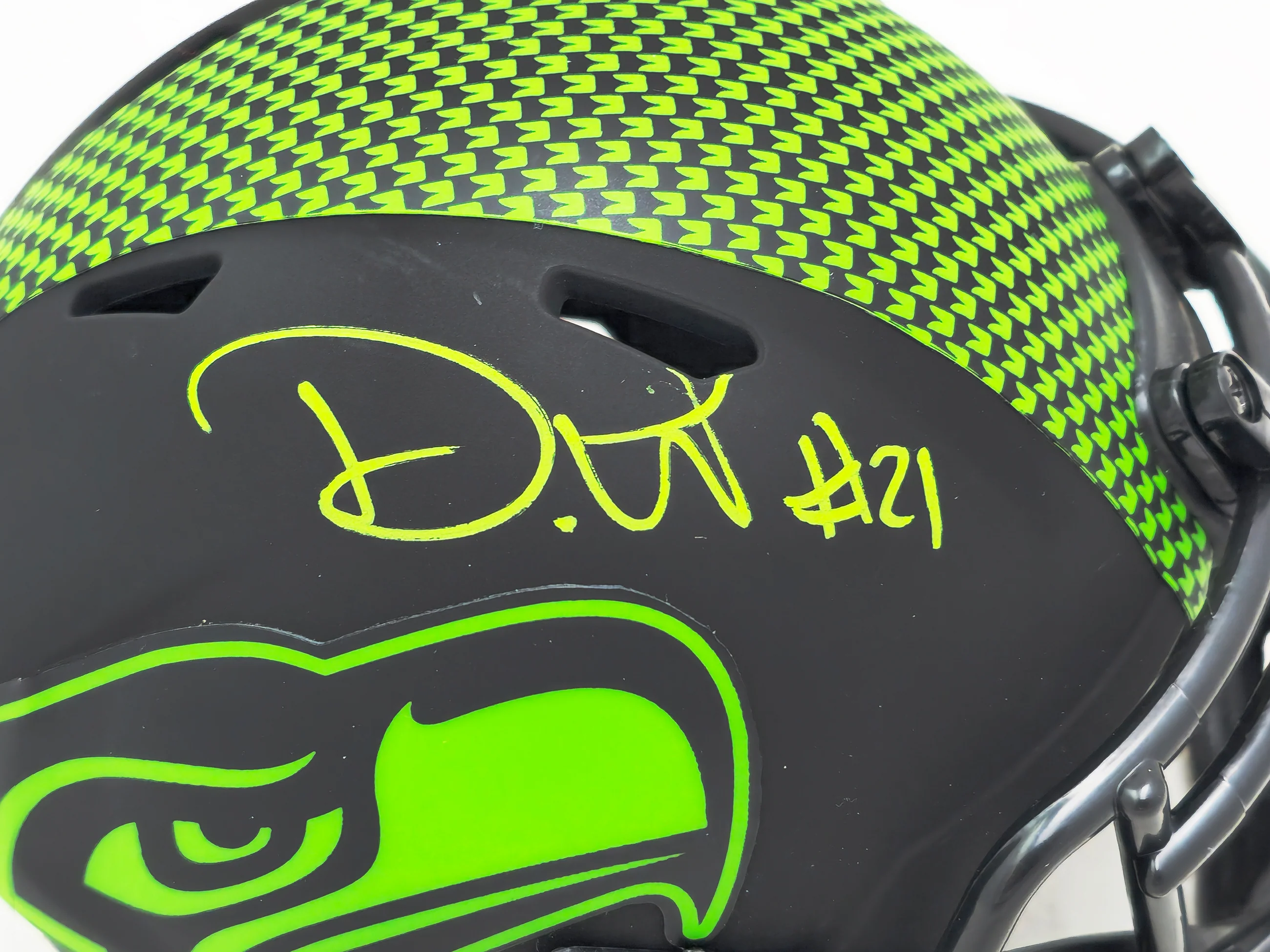 Devon Witherspoon Autographed Seattle Seahawks Eclipse Black Speed Mini Helmet MCS Holo Stock #221343 - Image 2