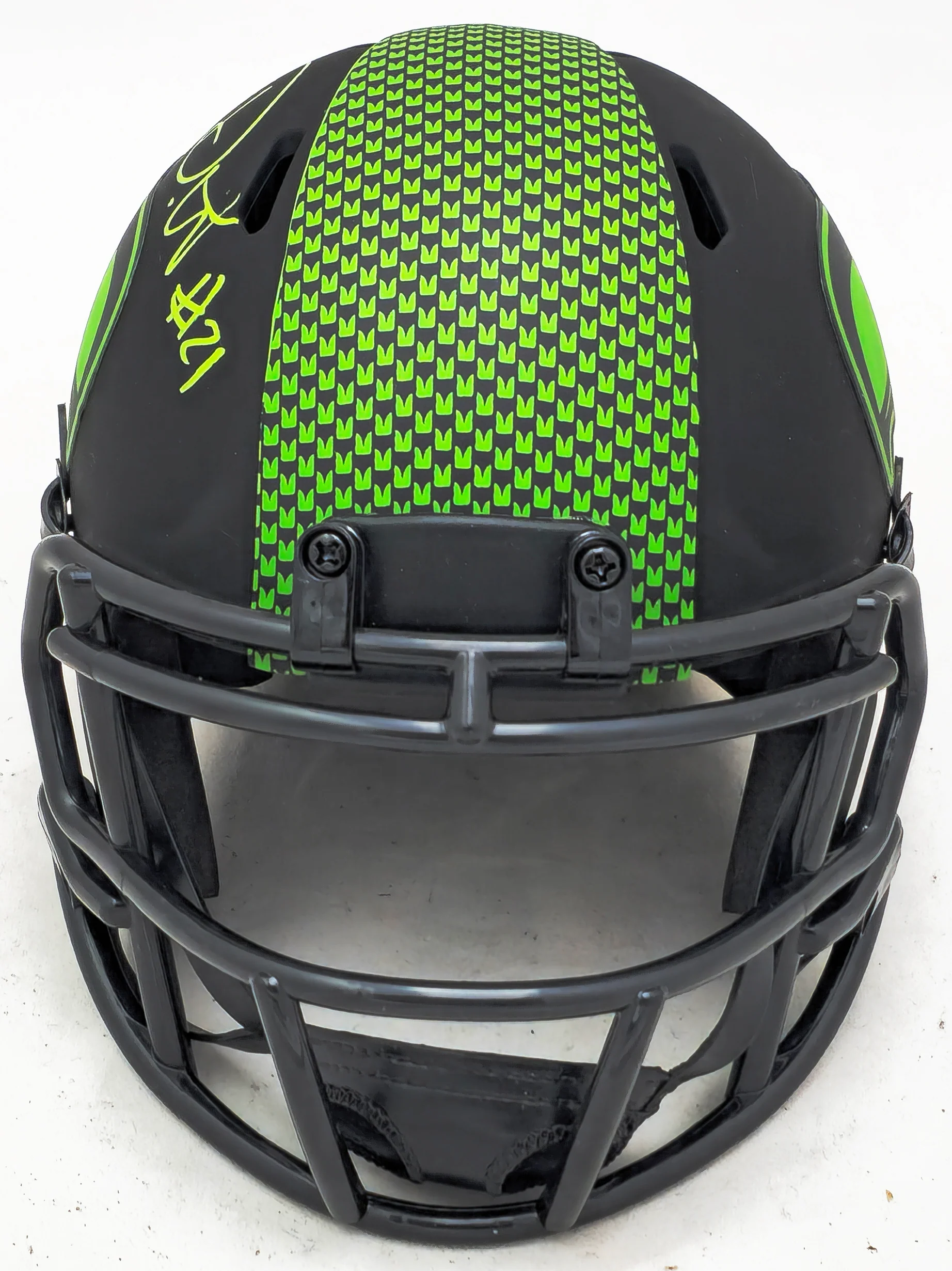 Devon Witherspoon Autographed Seattle Seahawks Eclipse Black Speed Mini Helmet MCS Holo Stock #221343 - Image 3