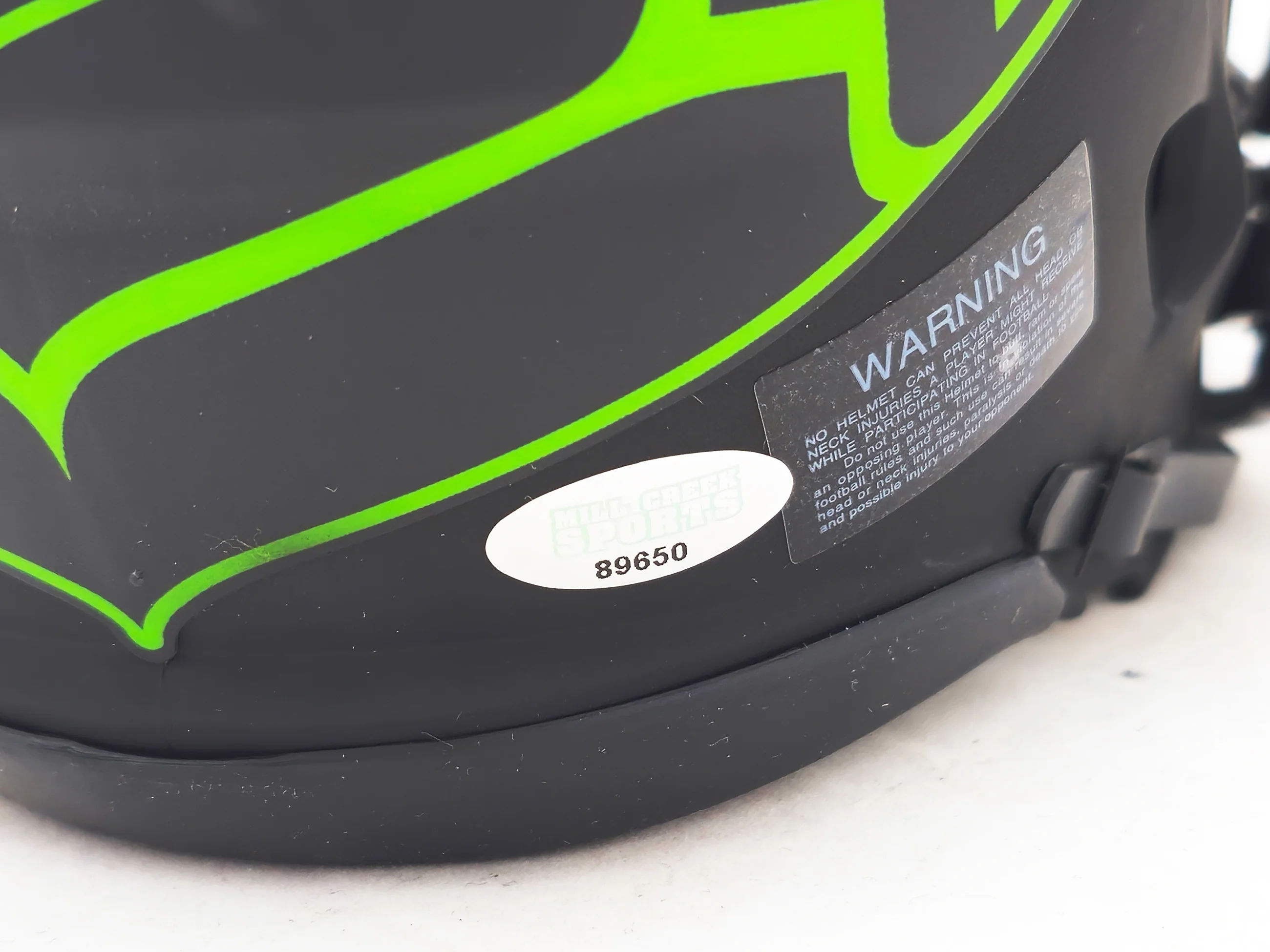 Devon Witherspoon Autographed Seattle Seahawks Eclipse Black Speed Mini Helmet MCS Holo Stock #221343 - Image 5