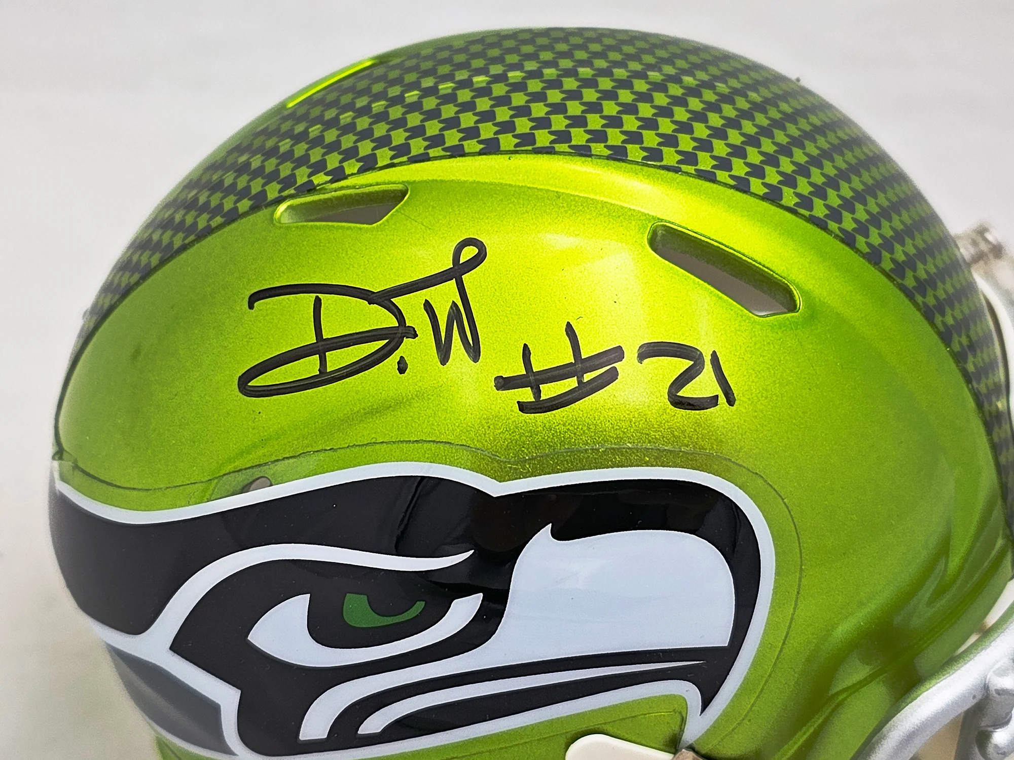 Devon Witherspoon Autographed Seattle Seahawks Flash Green Speed Mini Helmet MCS Holo Stock #216009 - Image 2