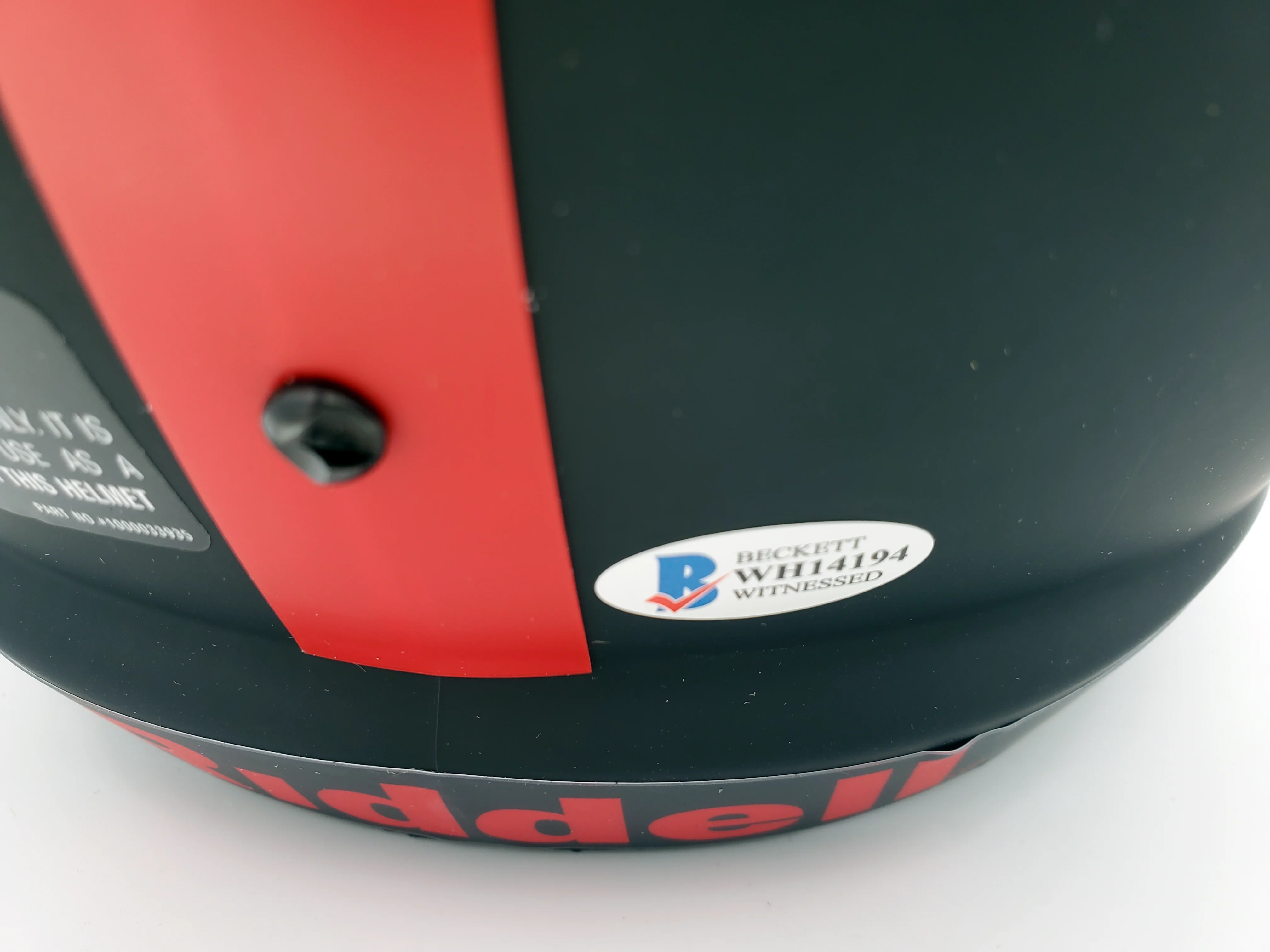 Devonta Smith Autographed Alabama Crimson Tide Eclipse Black Full Size Replica Speed Helmet "Smitty" Beckett BAS Stock #191974 - Image 4
