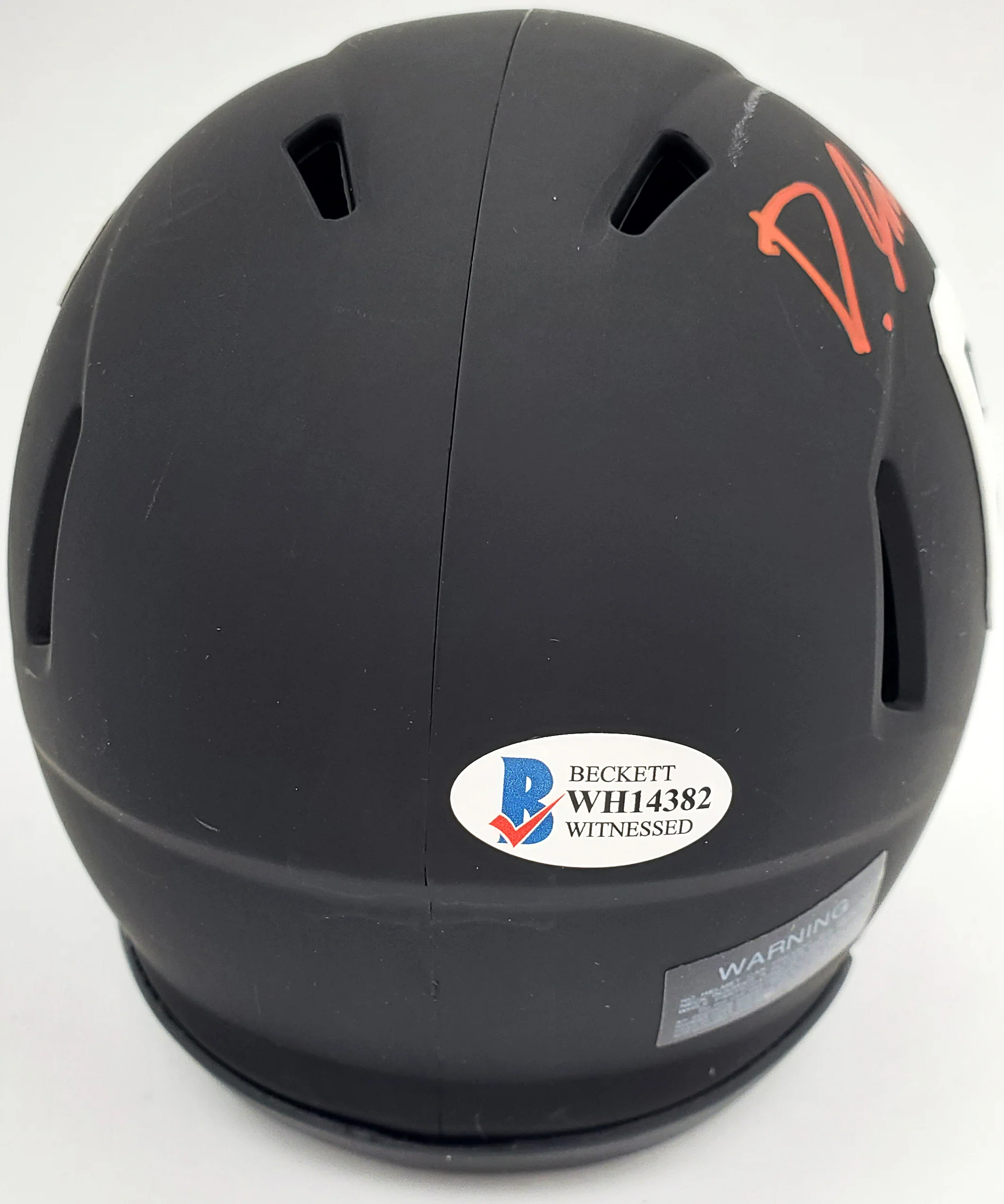 Devonta Smith Autographed Alabama Crimson Tide Eclipse Black Speed Mini Helmet Beckett BAS Stock #191980 - Image 3