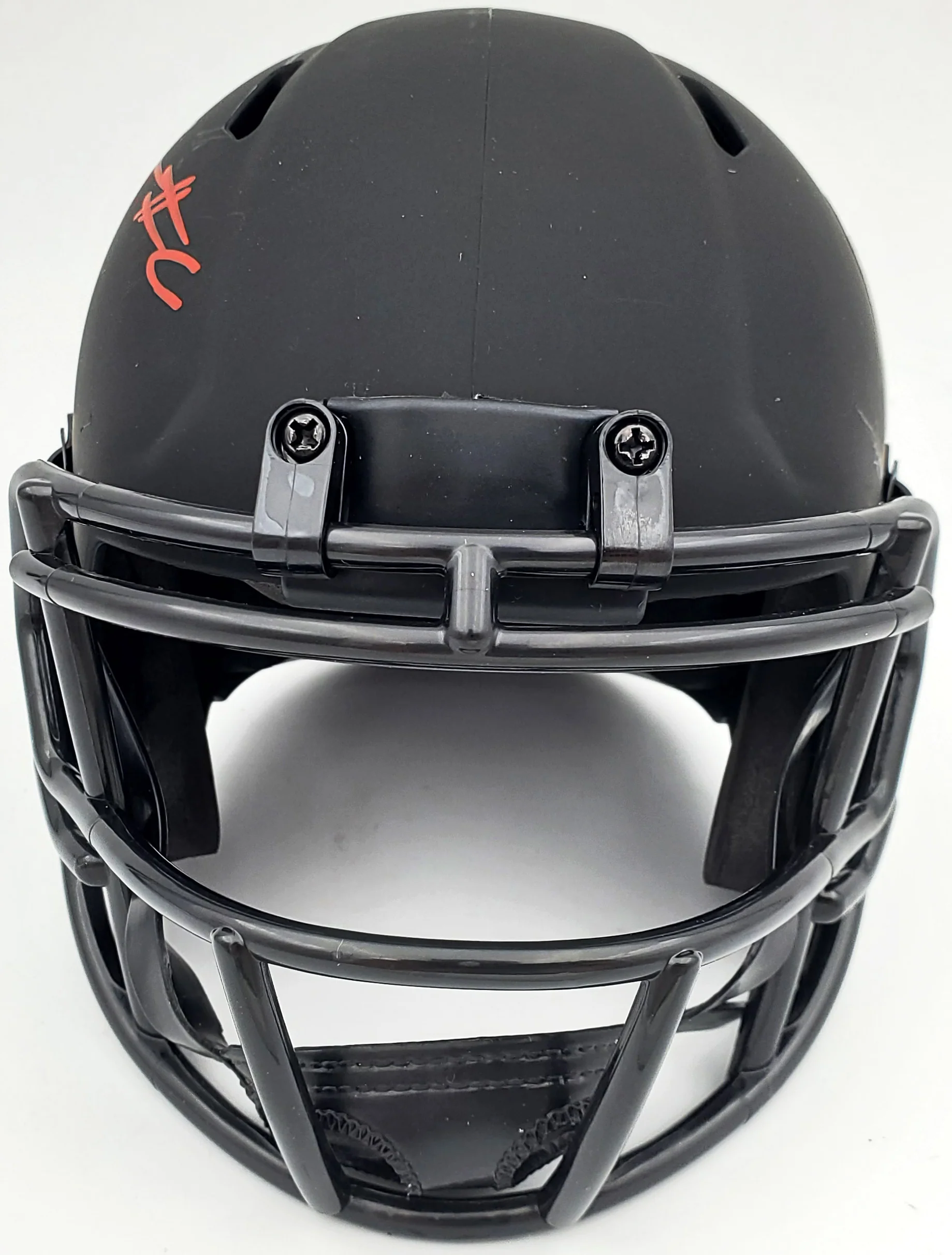Devonta Smith Autographed Alabama Crimson Tide Eclipse Black Speed Mini Helmet Beckett BAS Stock #191980 - Image 5