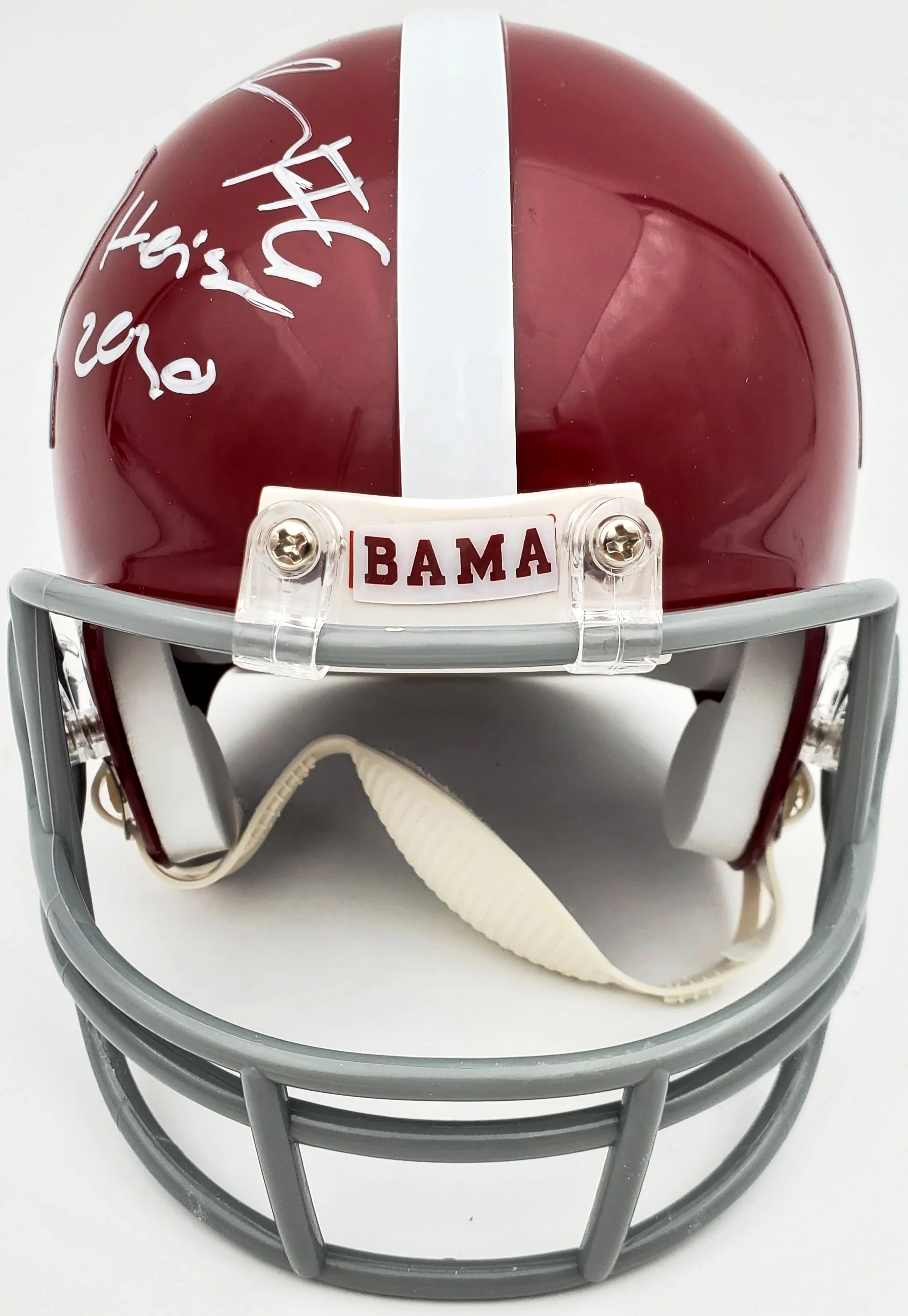 Devonta Smith Autographed Alabama Crimson Tide Mini Helmet "Heisman 2020" Beckett BAS Stock #189553 - Image 5