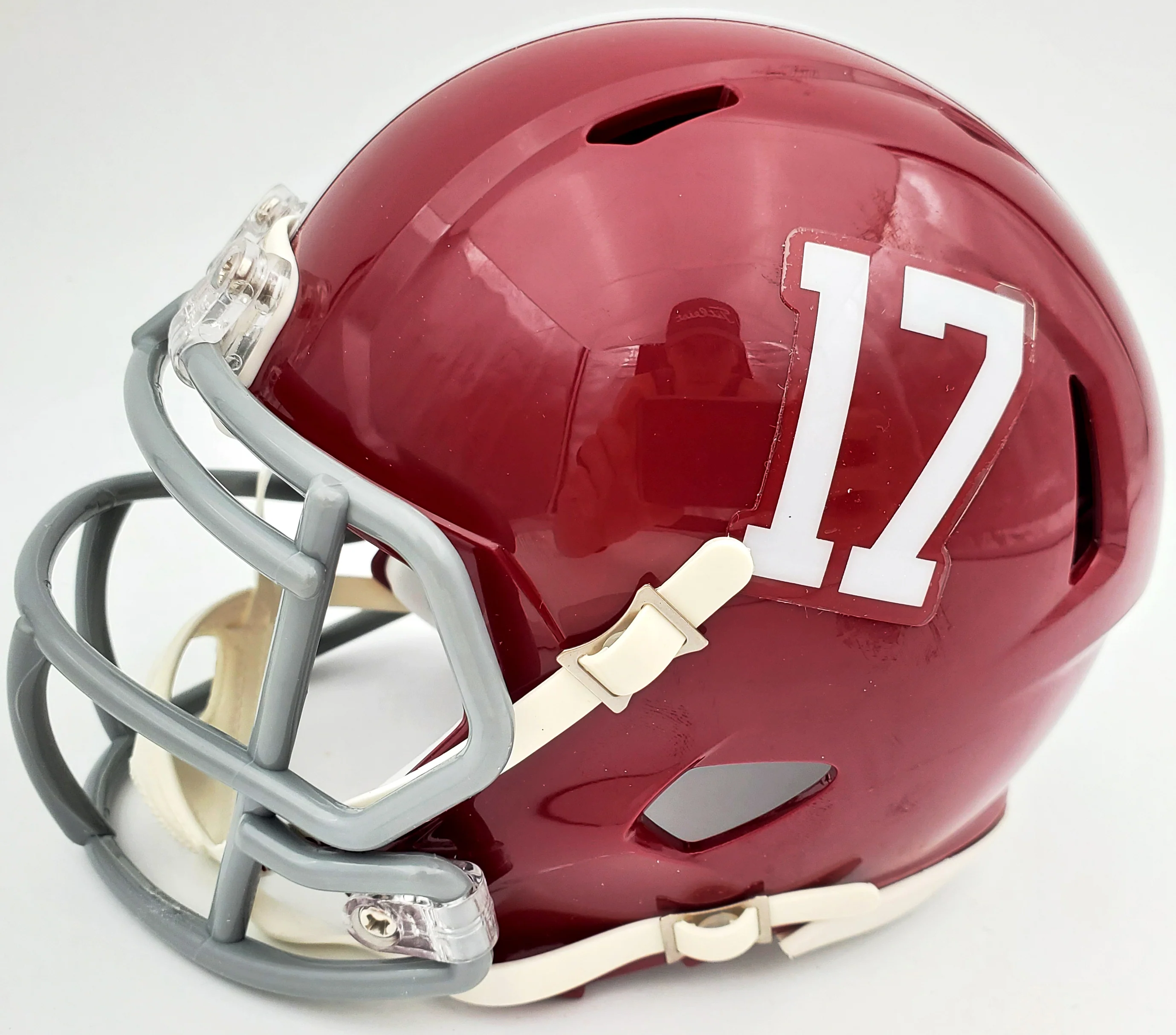 Devonta Smith Autographed Alabama Crimson Tide Speed Mini Helmet "Heisman 2020" Beckett BAS Stock #189552 - Image 4