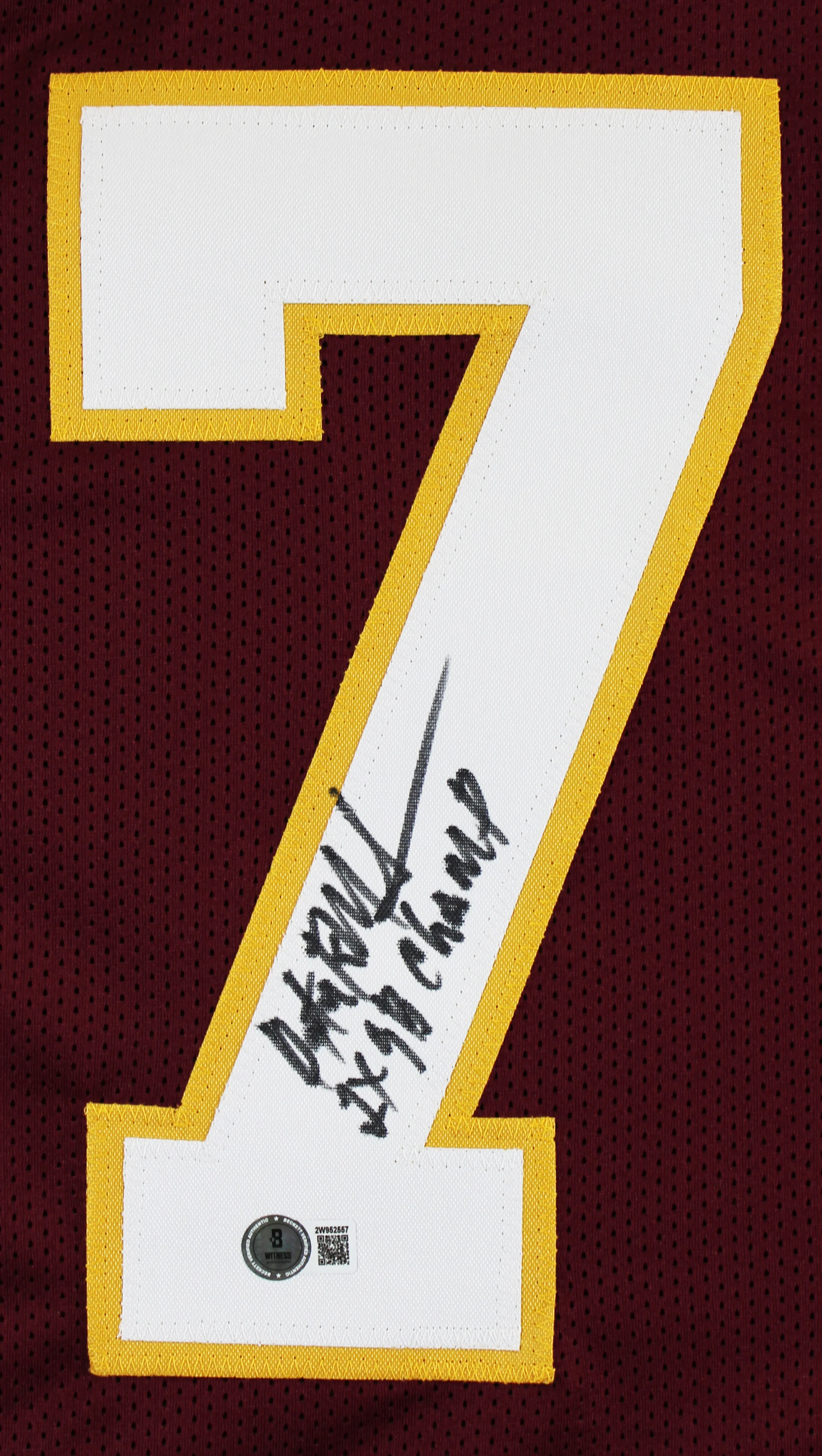 Dexter Manley "2x SB Champ" Authentic Signed Maroon Pro Style Jersey BAS Witness - Image 3