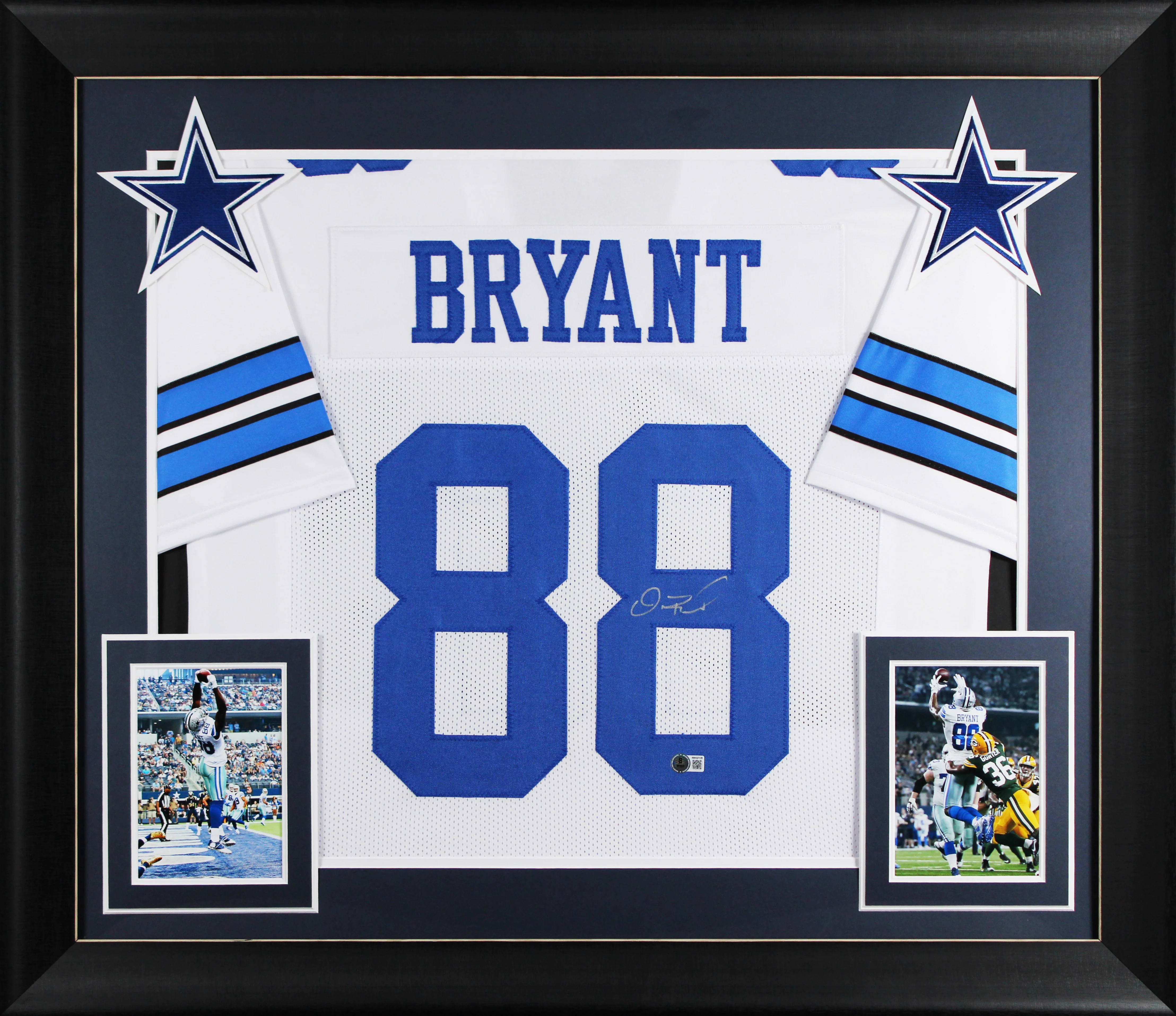 Dez Bryant Authentic Signed White Pro Style Framed Jersey BAS Witnessed - Image 2
