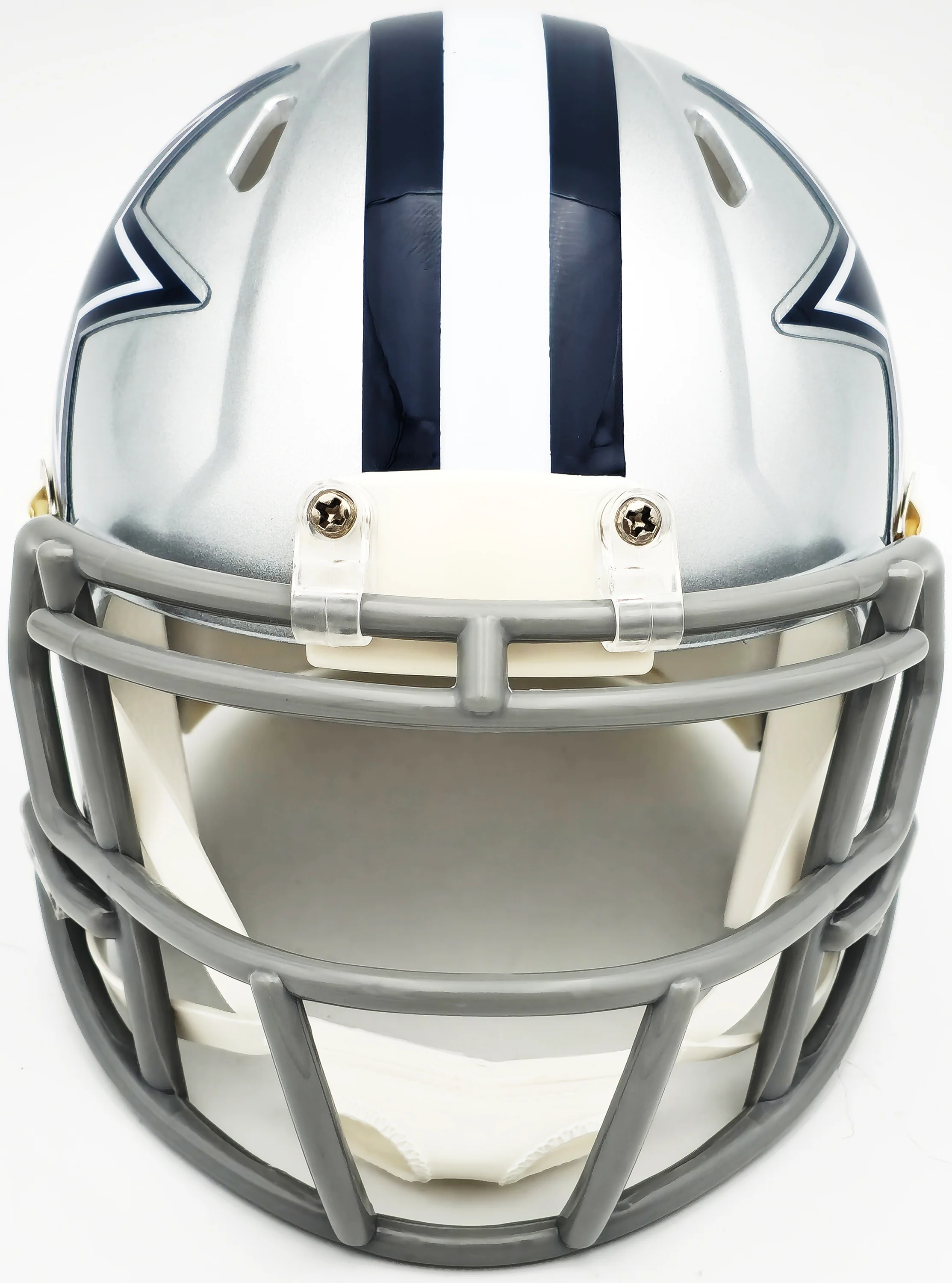 Dez Bryant Autographed Dallas Cowboys Silver Speed Mini Helmet Beckett BAS Witness Stock #230224 - Image 3