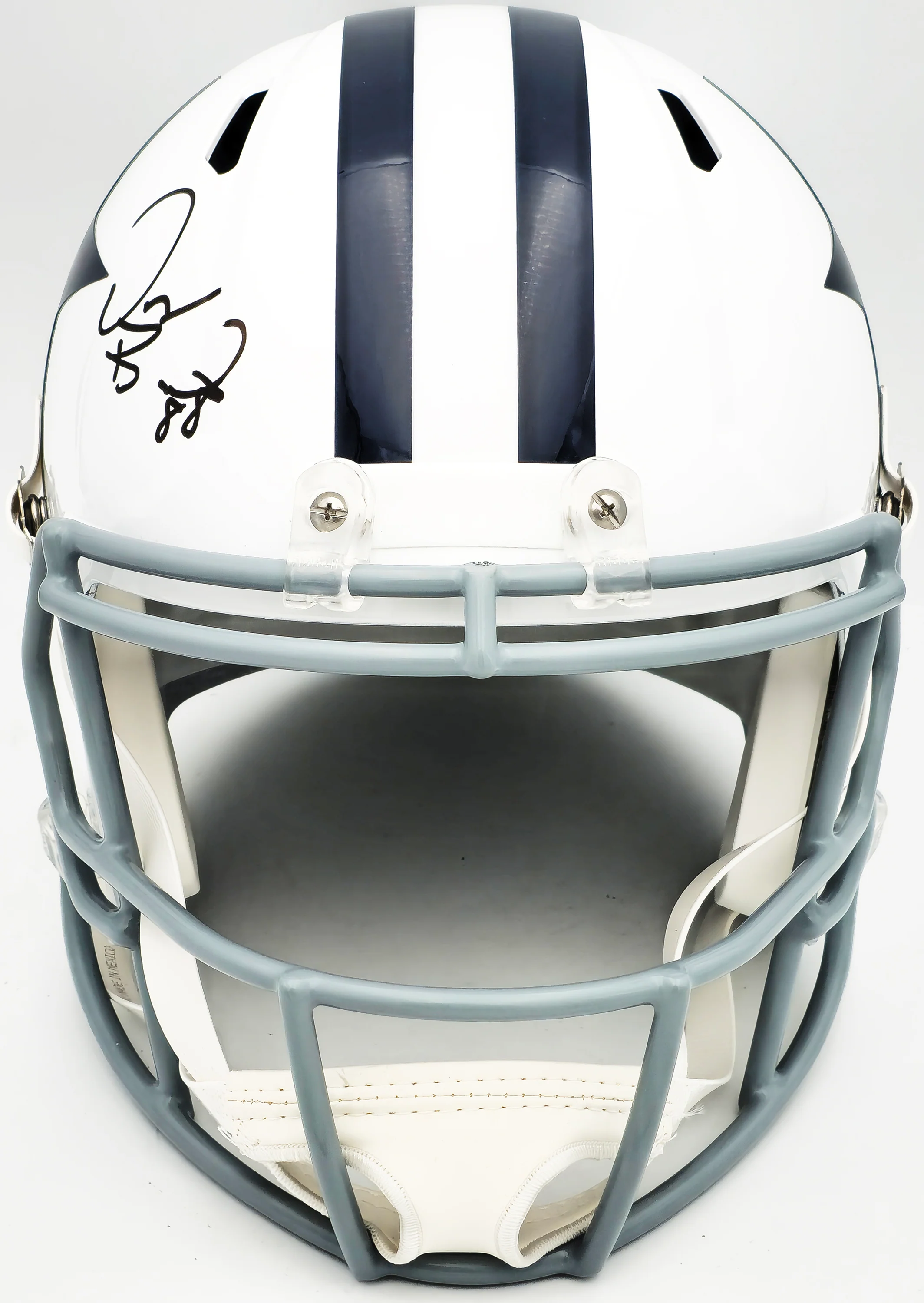 Dez Bryant Autographed Dallas Cowboys White Throwback Full Size Speed Replica Helmet Beckett BAS Witness Stock #230226 - Image 3