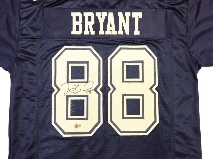 Dez Bryant Dallas Signed Navy Blue Football Jersey BAS ITP - Image 2