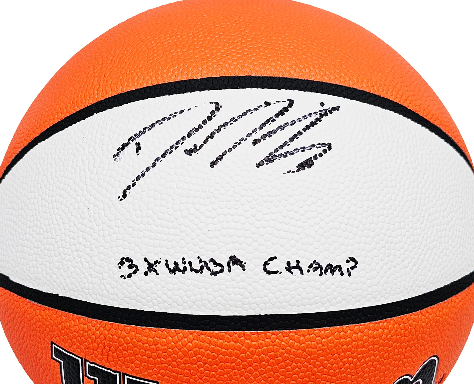 Diana Taurasi Autographed Authentic White Panel Indoor/Outdoor Basketball Phoenix Mercury "3X WNBA CHAMPS" Beckett BAS QR Stock #214840 - Image 2