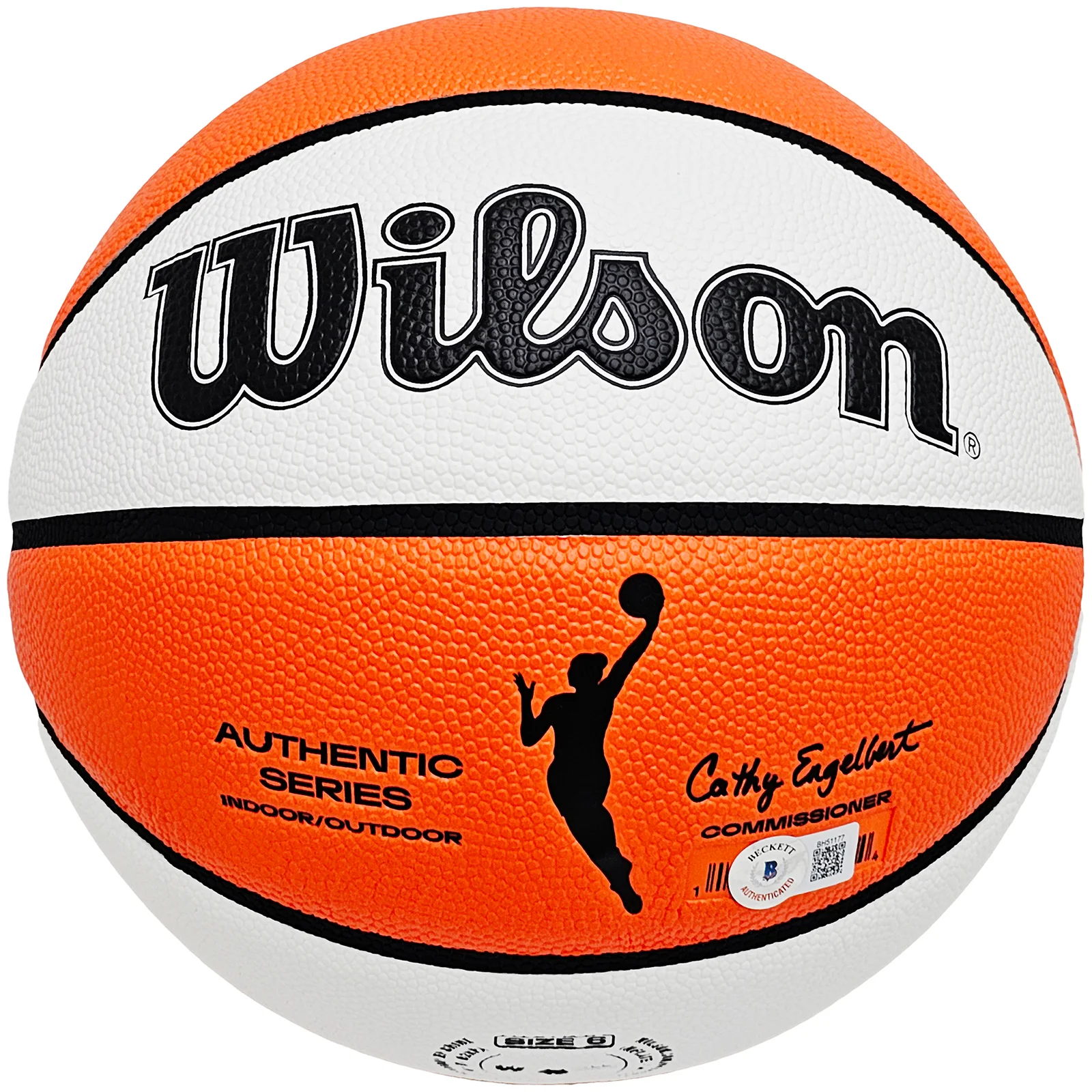 Diana Taurasi Autographed Authentic White Panel Indoor/Outdoor Basketball Phoenix Mercury "3X WNBA CHAMPS" Beckett BAS QR Stock #214840 - Image 3