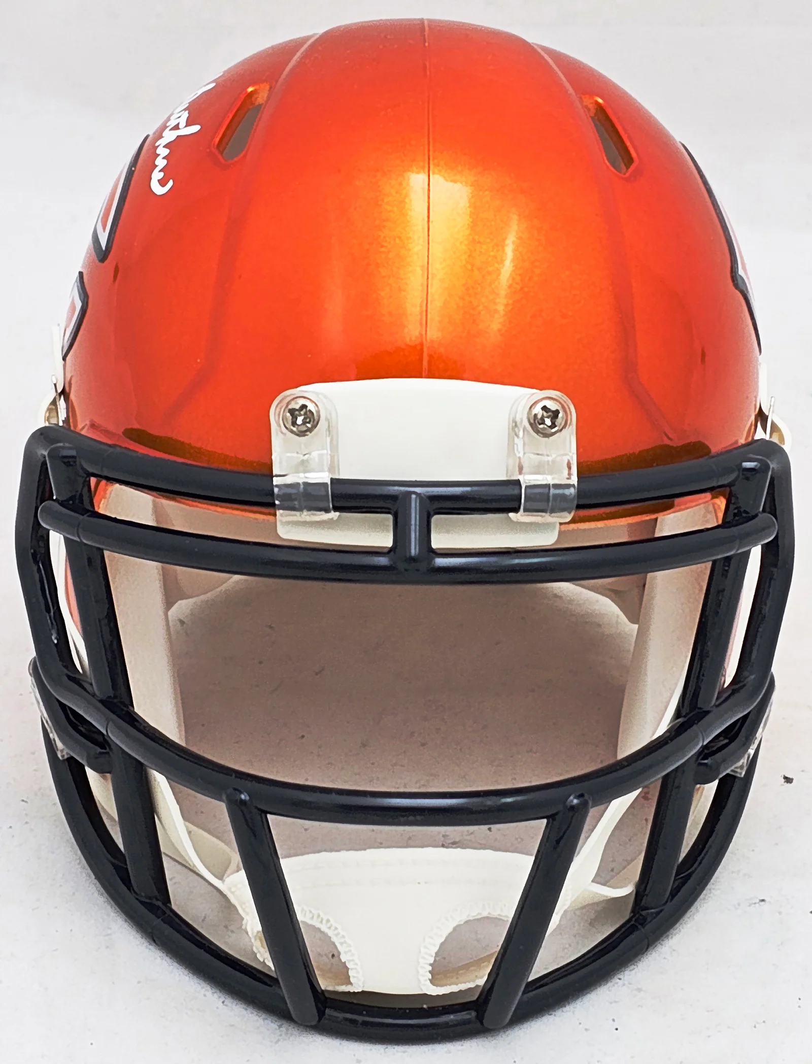 Dick Butkus Autographed Chicago Bears Flash Orange Speed Mini Helmet Beckett BAS Witness Stock #214945 - Image 3