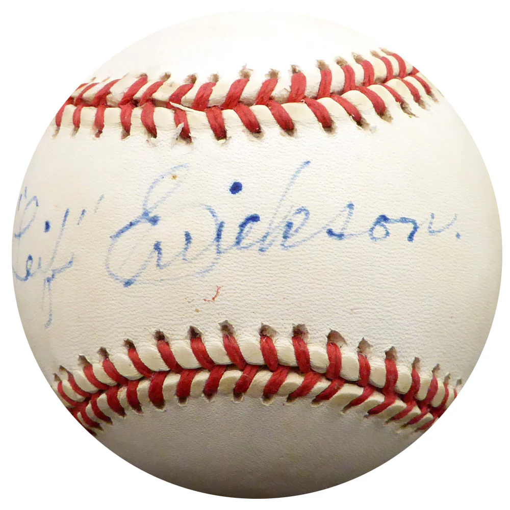 Dick "Leif" Errickson Autographed Official NL Baseball Chicago Cubs, Boston Braves Beckett BAS #F26728 - Image 3
