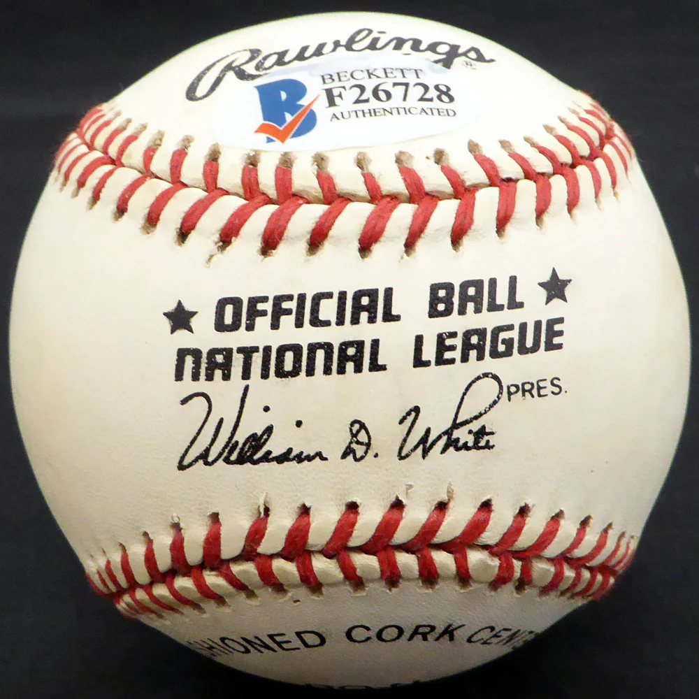 Dick "Leif" Errickson Autographed Official NL Baseball Chicago Cubs, Boston Braves Beckett BAS #F26728 - Image 4
