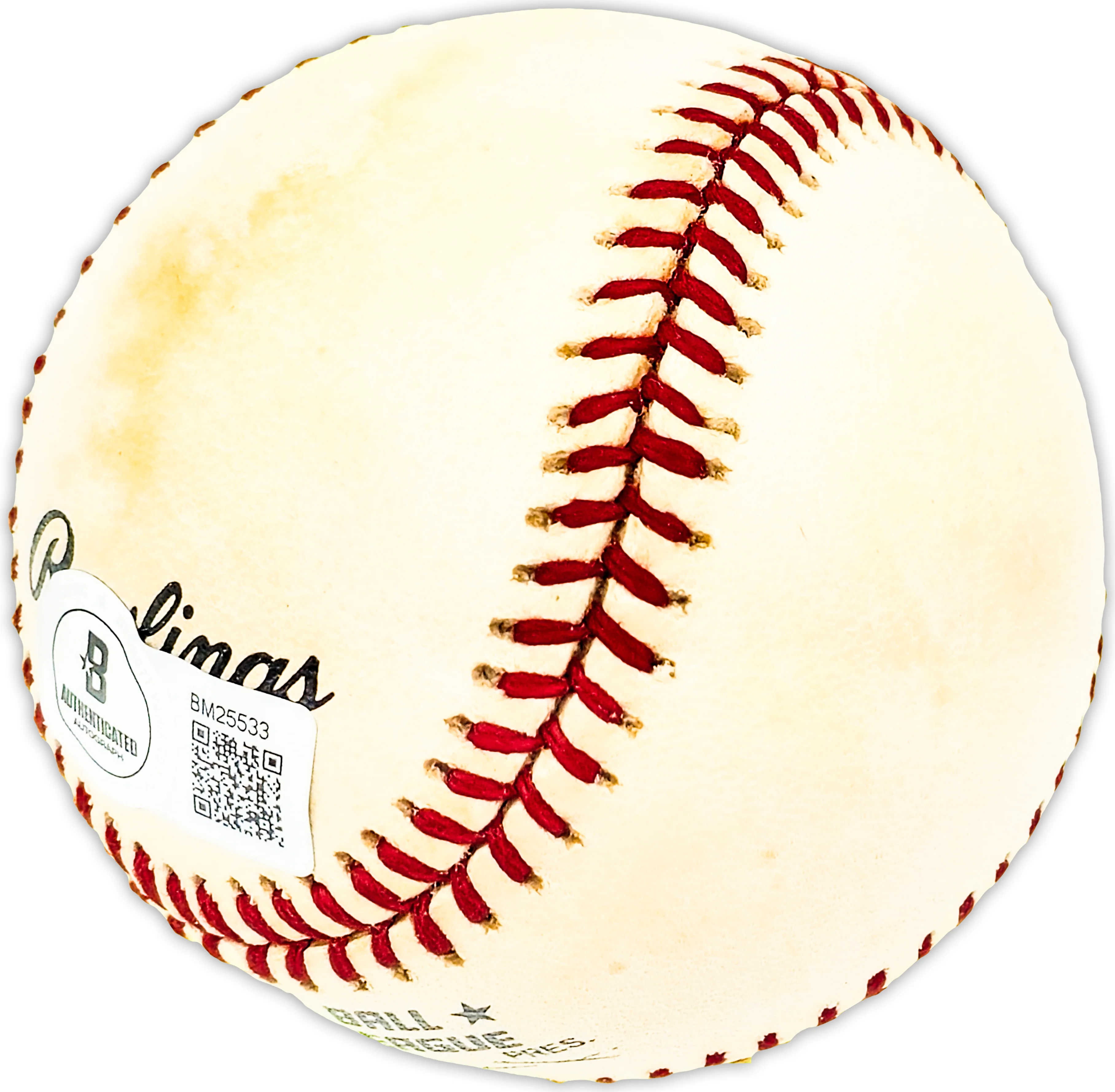 Dick Schaap Autographed Official NL Baseball Sportswriter Broadcaster Beckett BAS QR #BM25533 - Image 3