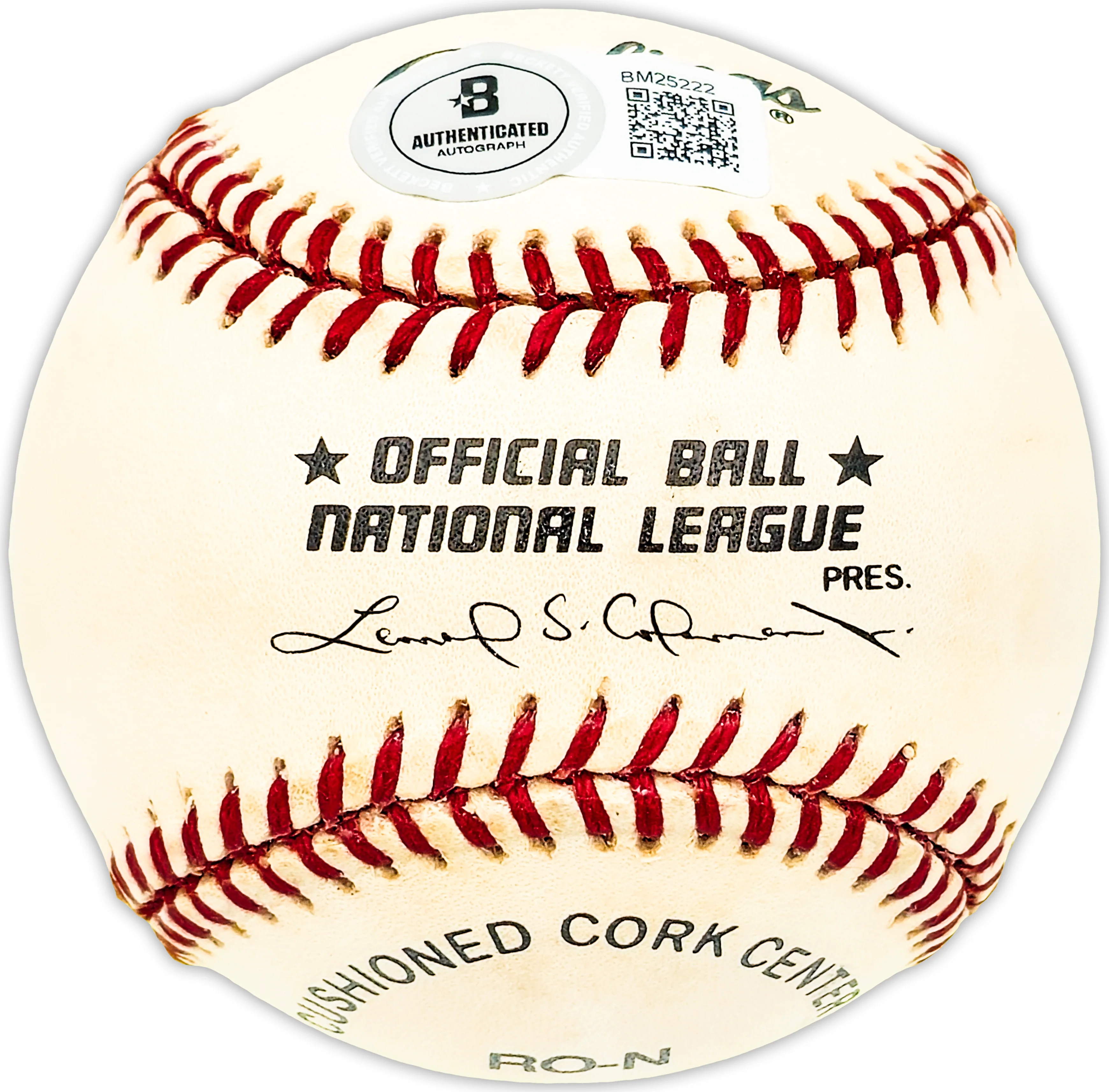 Dick Teed Autographed Official NL Baseball Brooklyn Dodgers Beckett BAS QR #BM25222 - Image 2