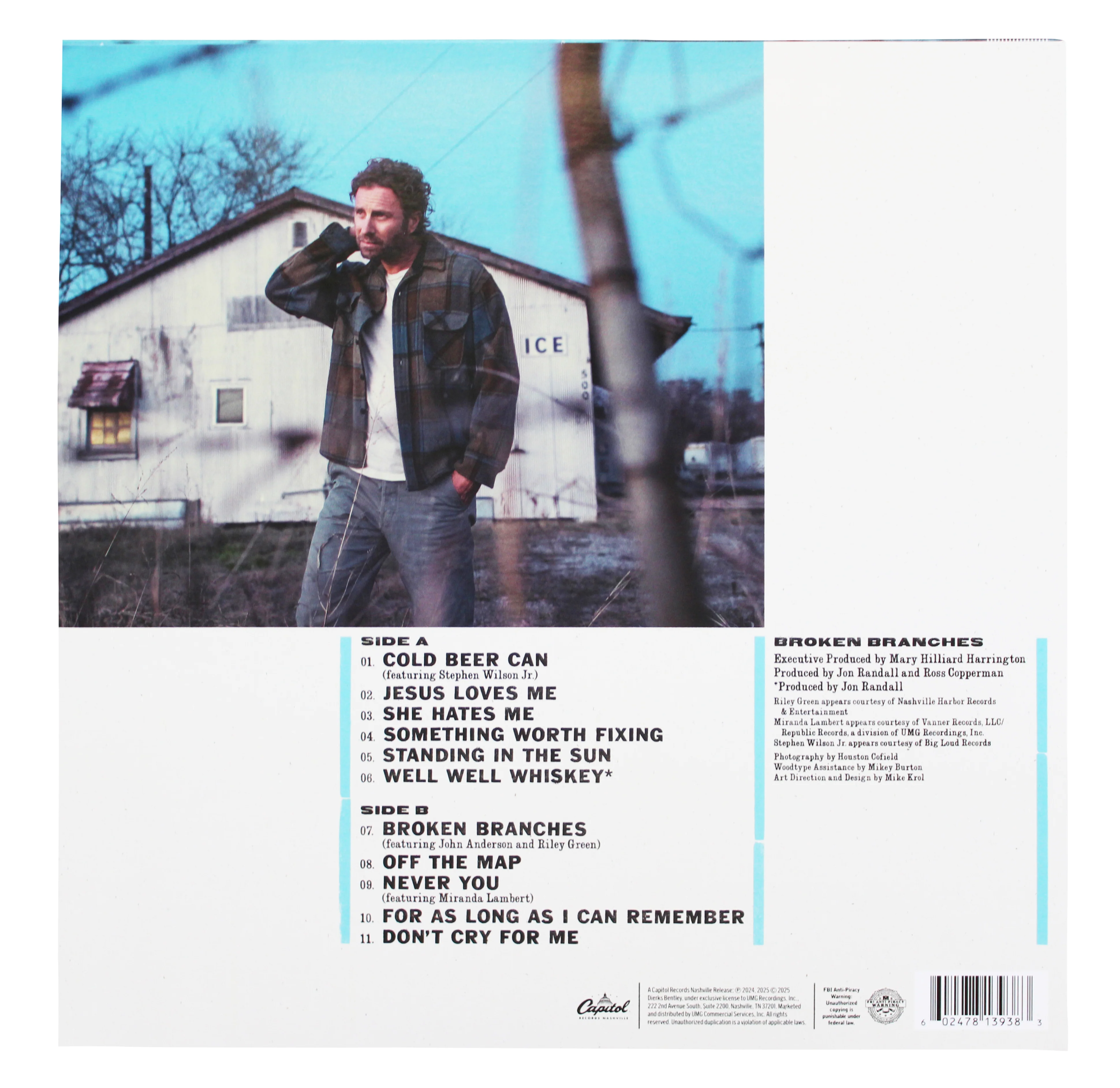 Dierks Bentley Authentic Signed Broken Branches Album Flat w/ Album & Vinyl BAS - Image 7