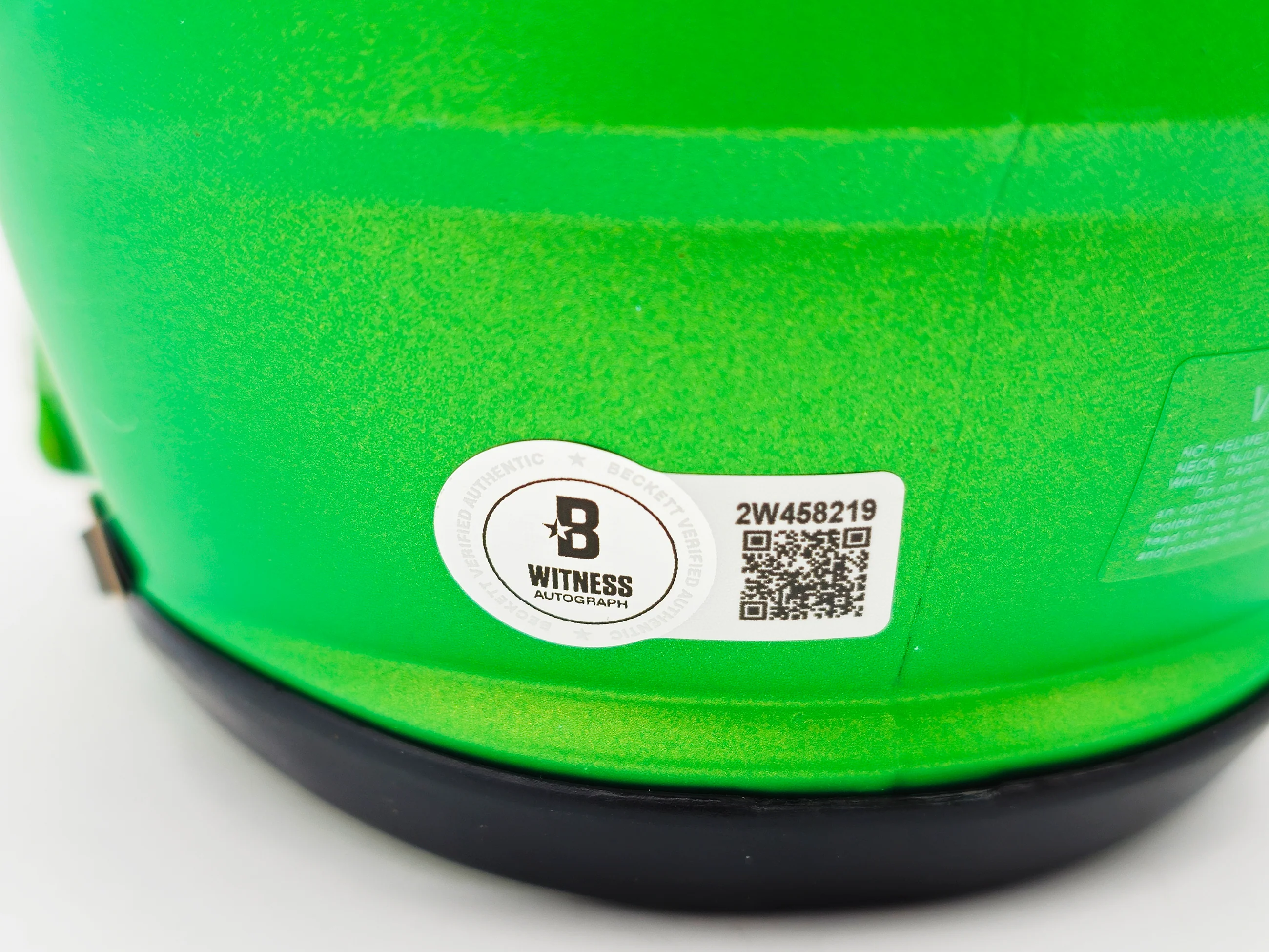 Dillon Gabriel Autographed Oregon Ducks Apple Green Speed Mini Helmet Beckett BAS Witness Stock #235759 - Image 5
