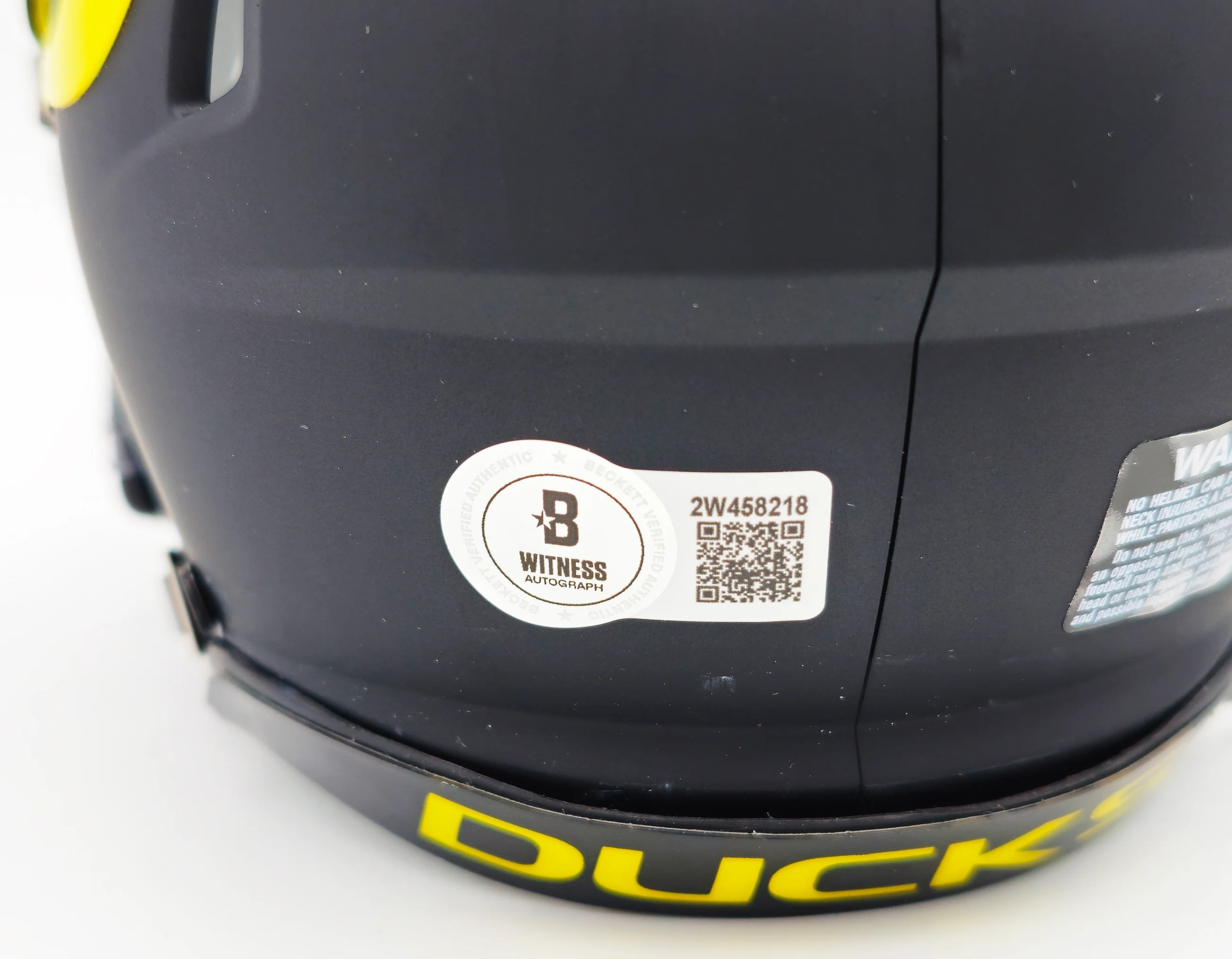 Dillon Gabriel Autographed Oregon Ducks Black Speed Mini Helmet Beckett BAS Witness Stock #235760 - Image 5