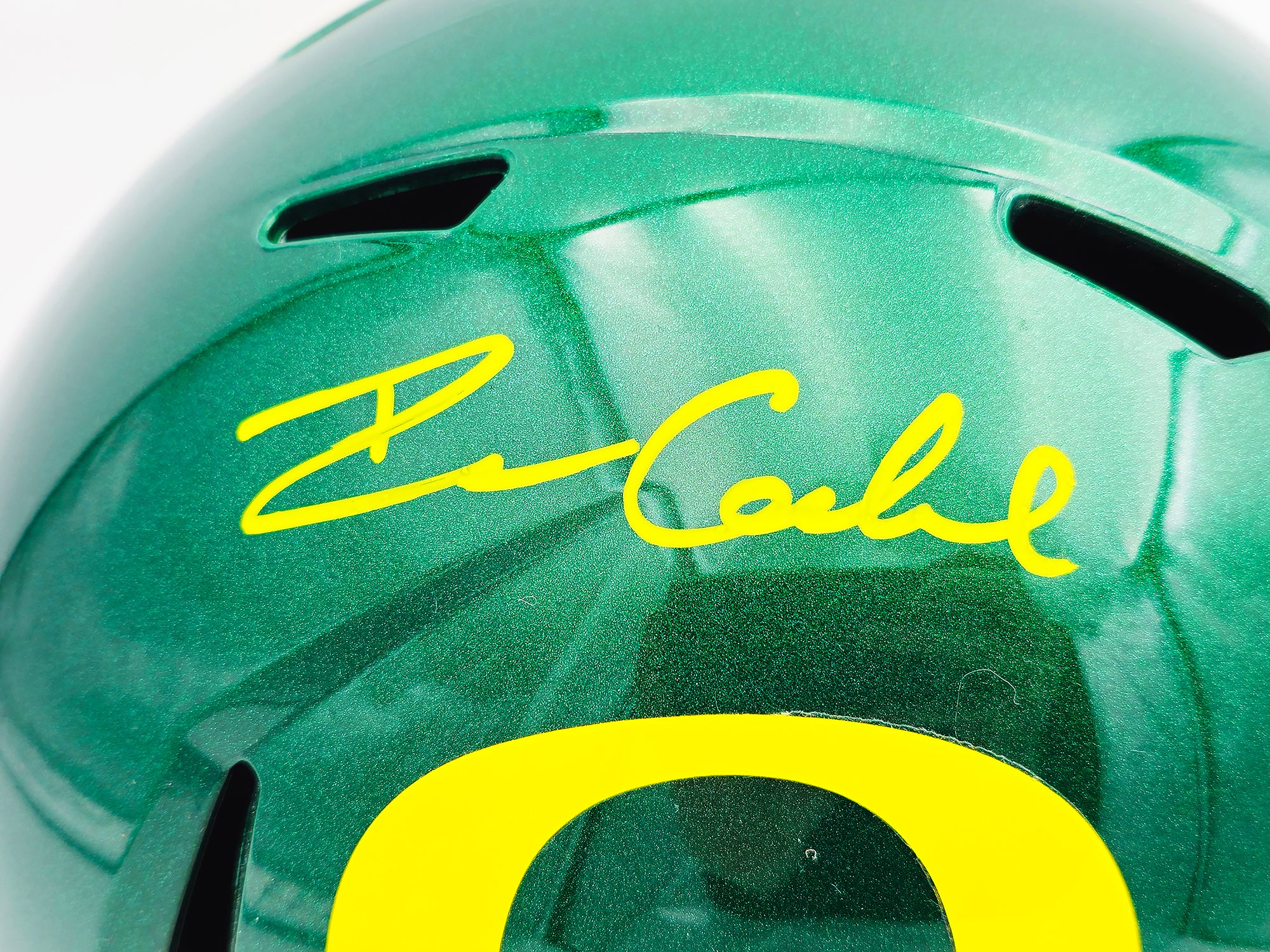 Dillon Gabriel Autographed Oregon Ducks Green Full Size Speed Replica Helmet Beckett BAS Witness Stock #235763 - Image 2