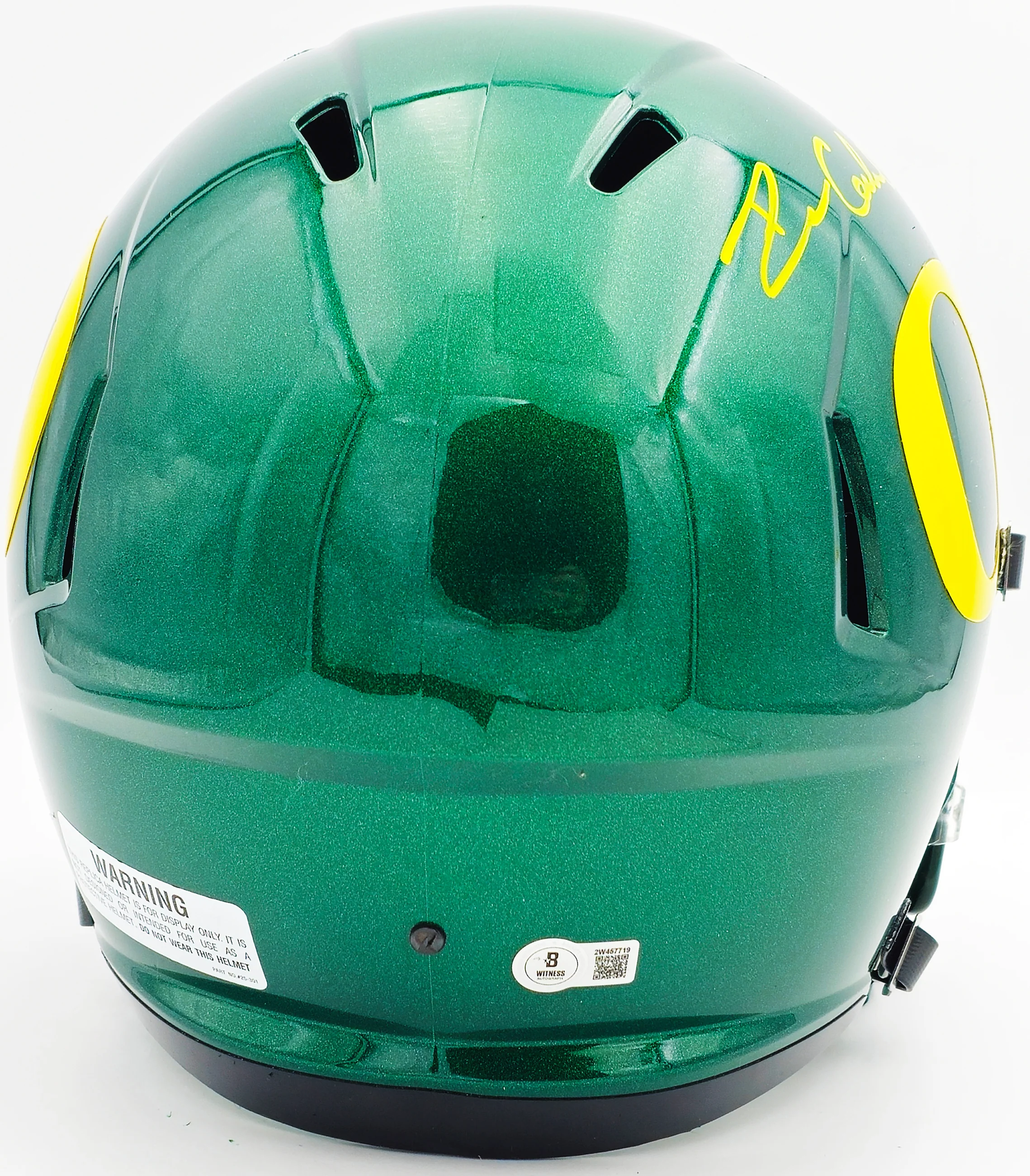 Dillon Gabriel Autographed Oregon Ducks Green Full Size Speed Replica Helmet Beckett BAS Witness Stock #235763 - Image 4