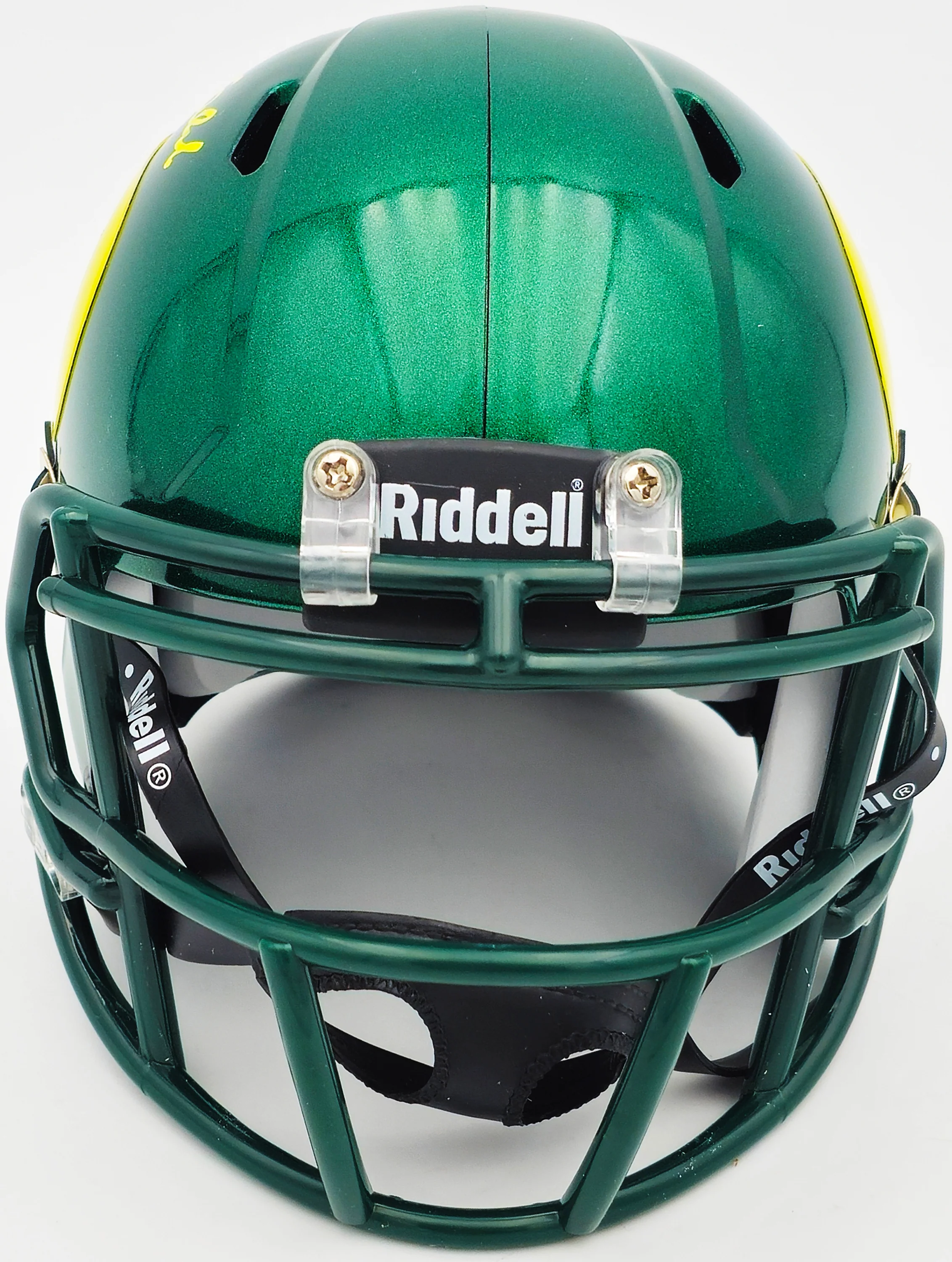 Dillon Gabriel Autographed Oregon Ducks Green Speed Mini Helmet Beckett BAS Witness Stock #235761 - Image 3