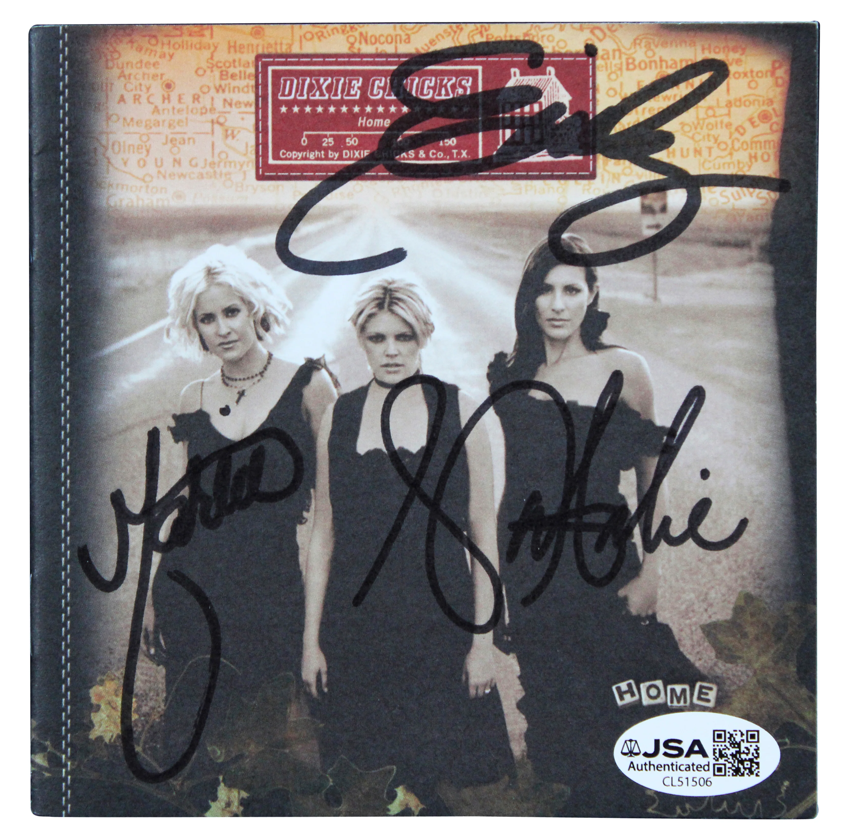 Dixie Chicks (3) Maines, Maguire & Strayer Signed Home CD Booklet JSA #CL51506 - Image 2